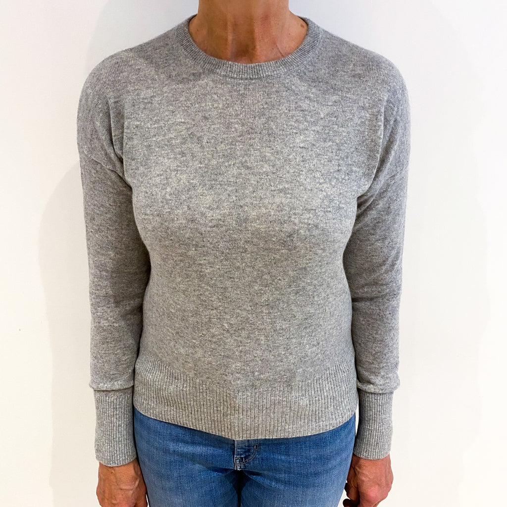 Smoke Grey Cashmere Crew Neck Jumper Medium