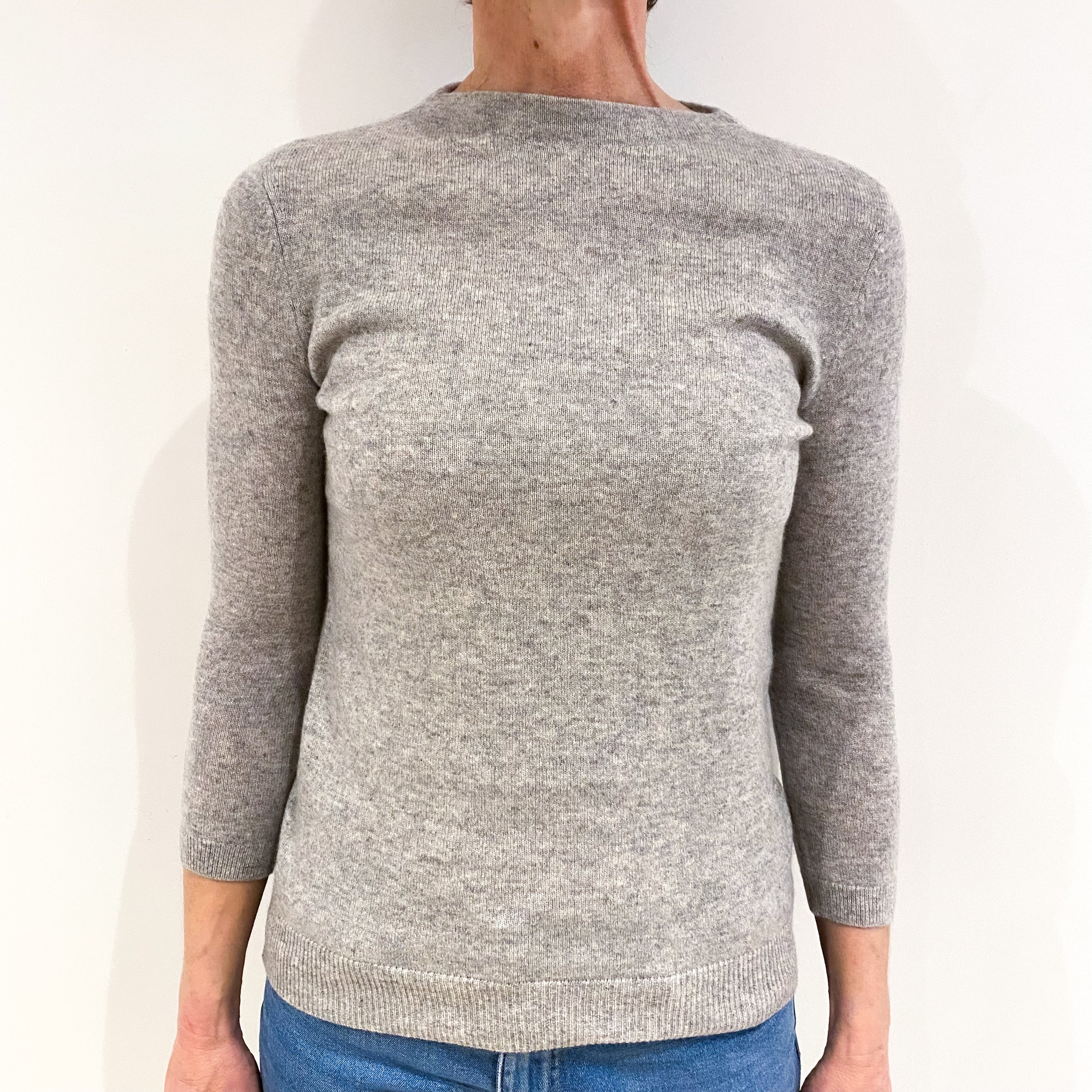 Smoke Grey Cashmere Turtle Neck Jumper Small