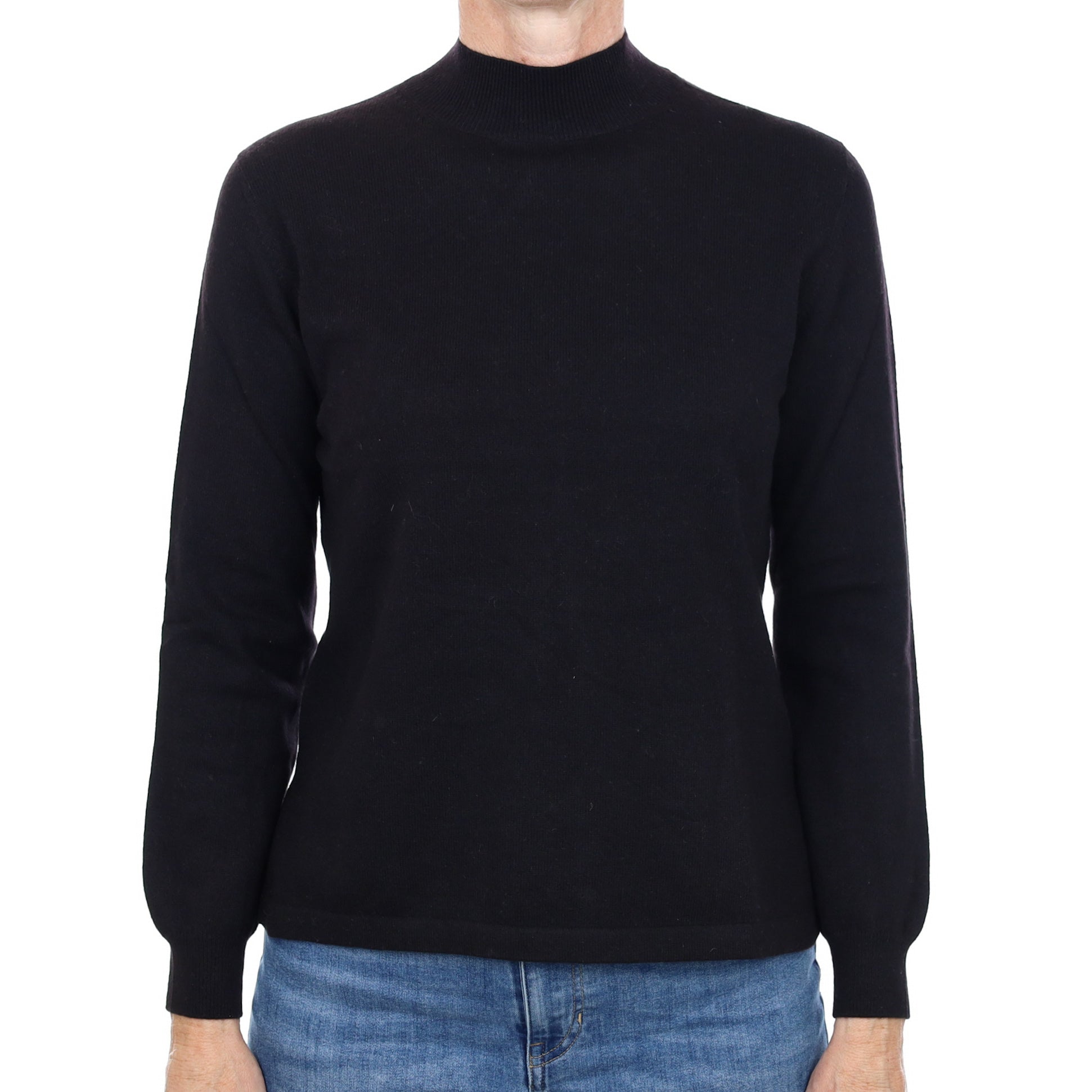 Black Cashmere Turtle Neck Jumper Small