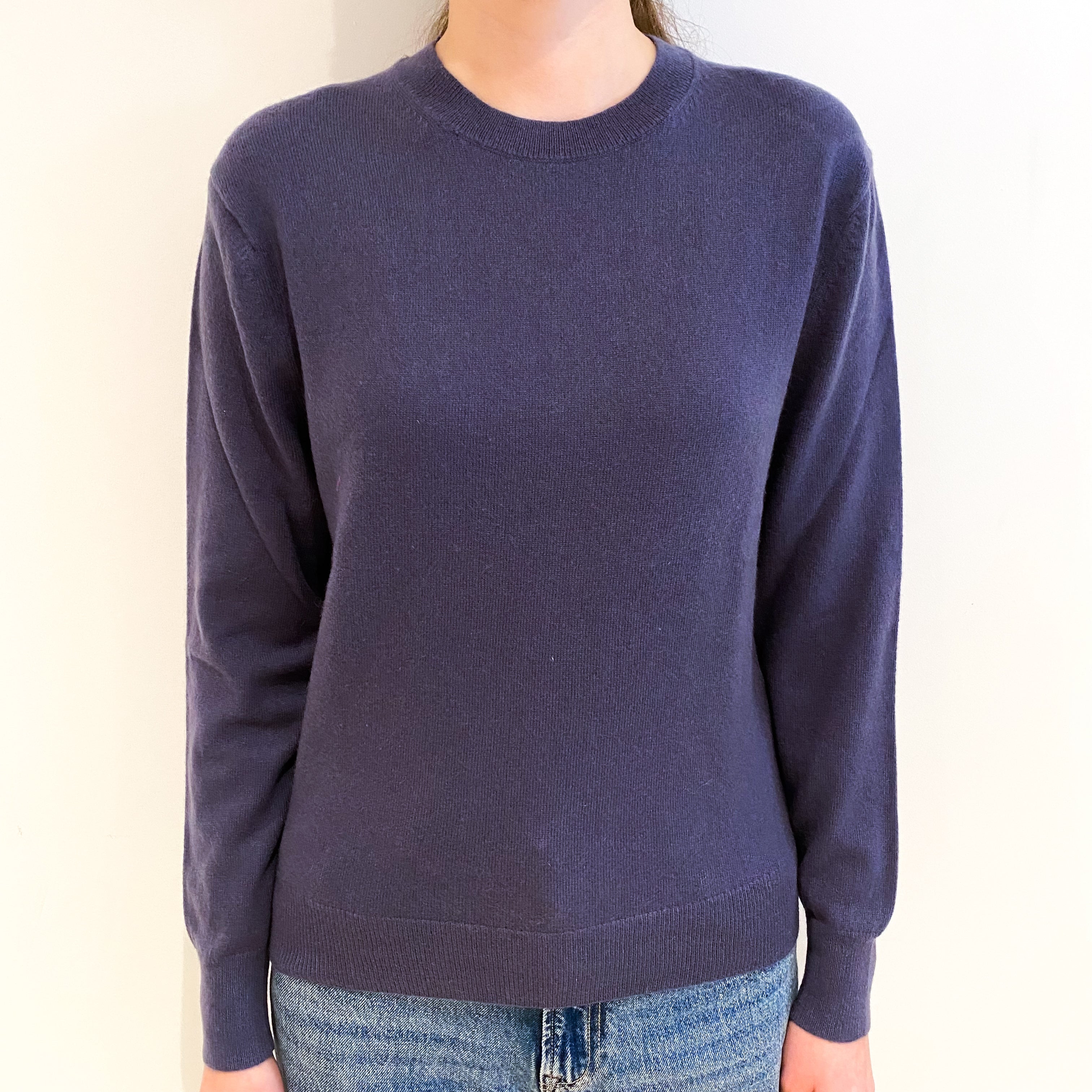 Muted Purple Cashmere Crew Neck Jumper Extra Small