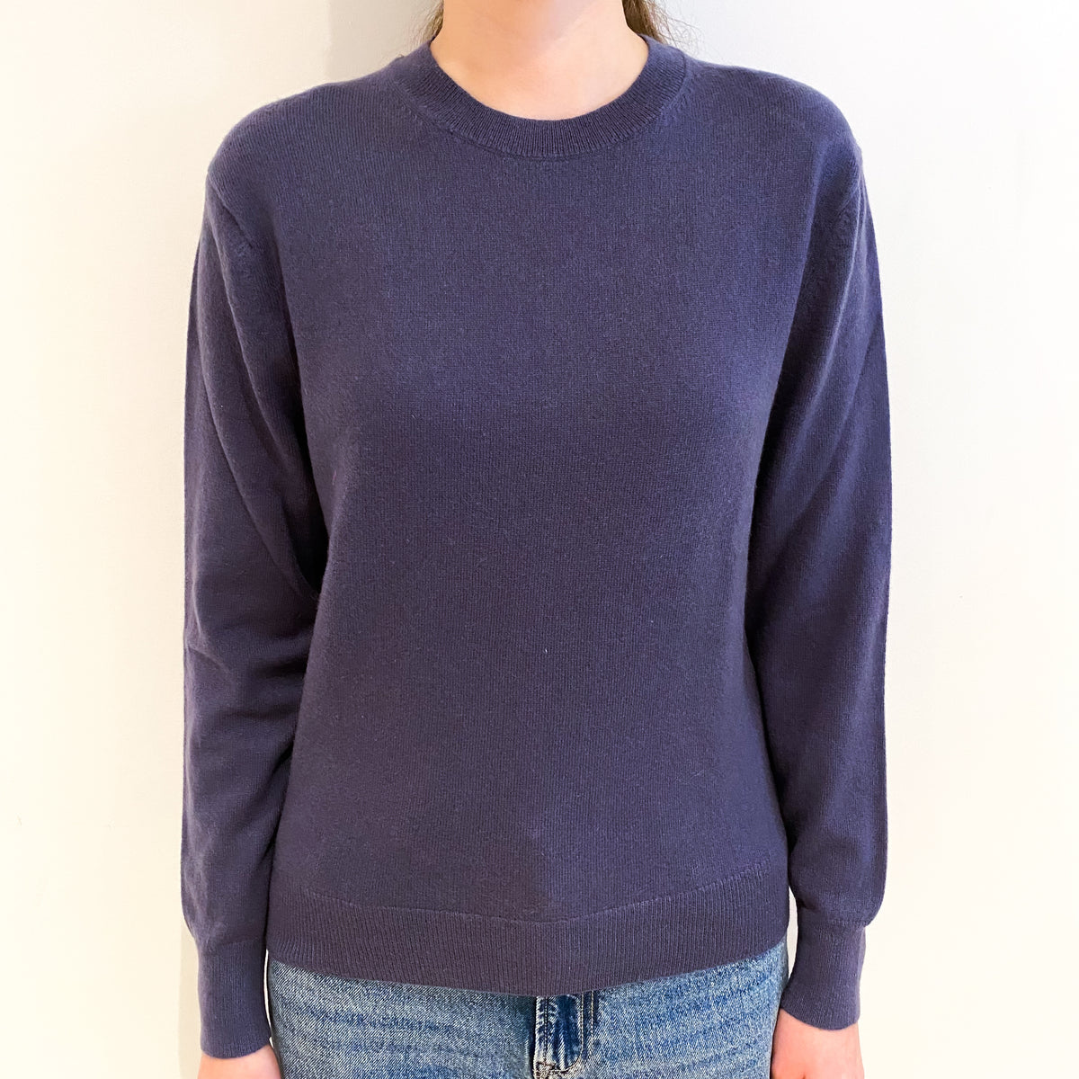 Muted Purple Cashmere Crew Neck Jumper Extra Small