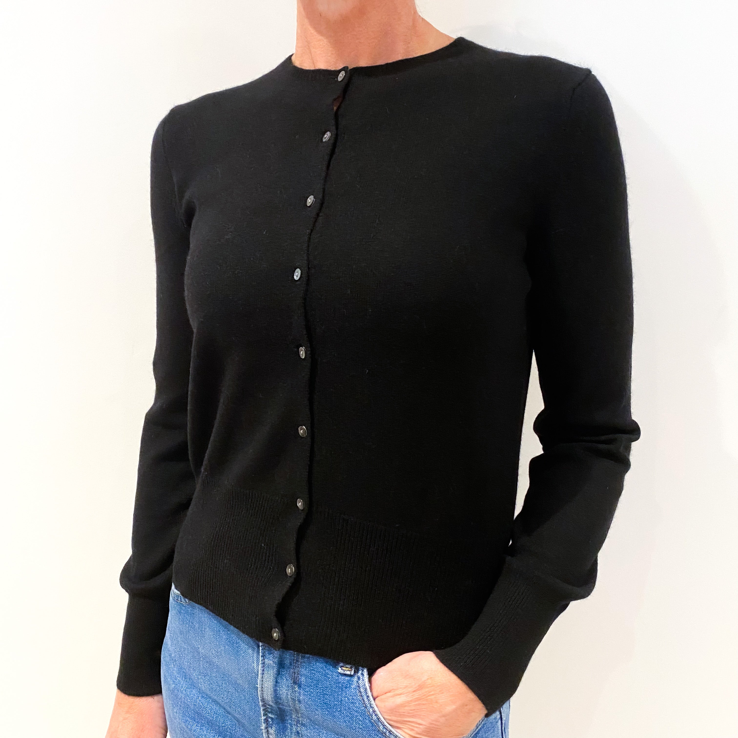 Black Cashmere Cardigan Small