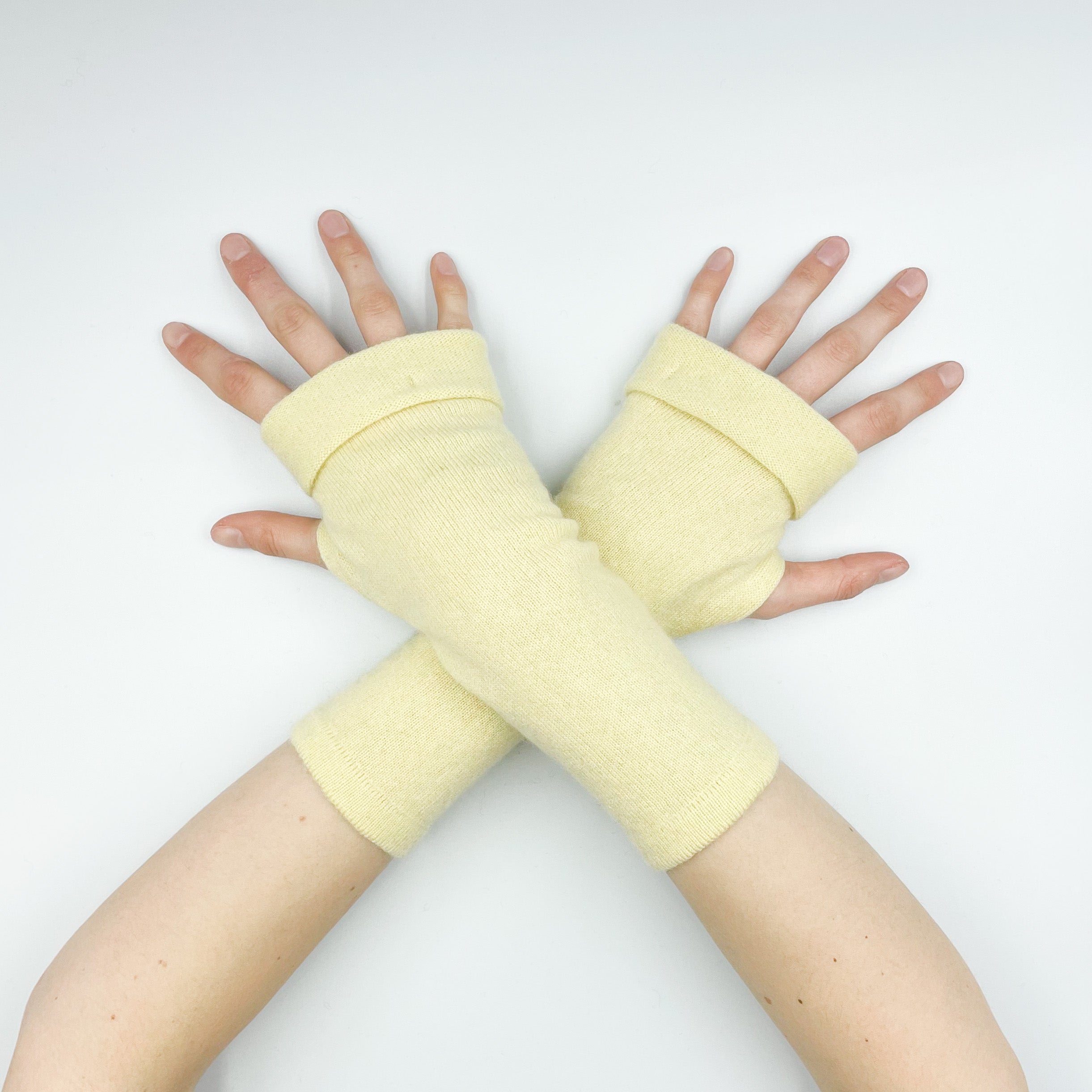 Primrose Yellow Fingerless Gloves