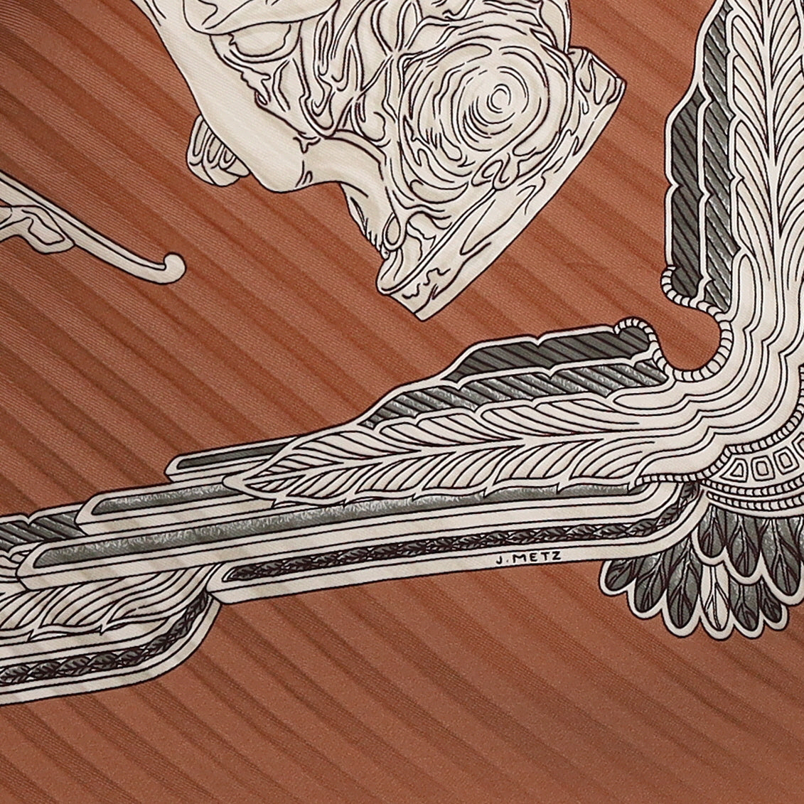 Pristine Boxed Hermès Les Parures Du Vent Silk Plisse Scarf