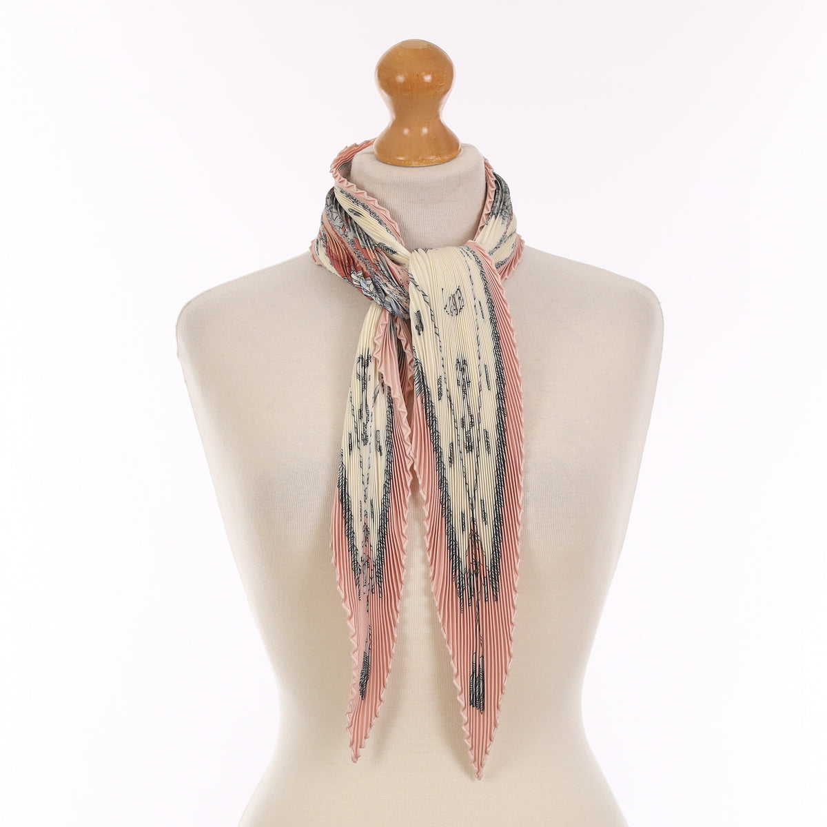Pristine Boxed Hermès Vue Du Carrosse De La Galère La Réale Silk Plisse Scarf