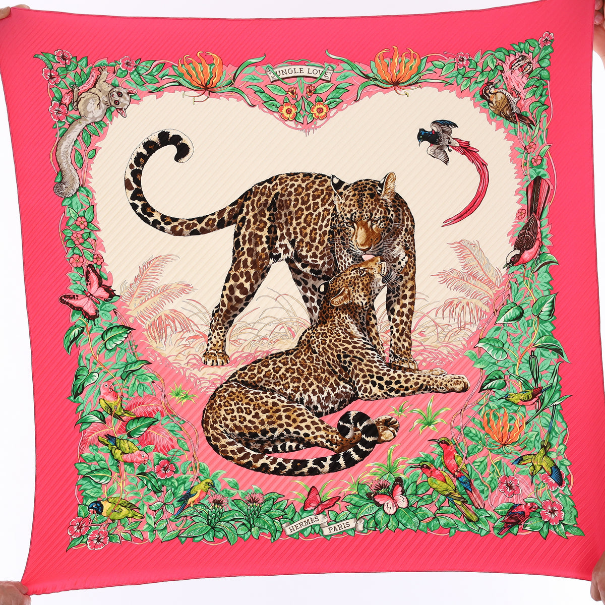 Brand New Boxed Hermès Jungle Love Silk Plisse Scarf Quite Rare