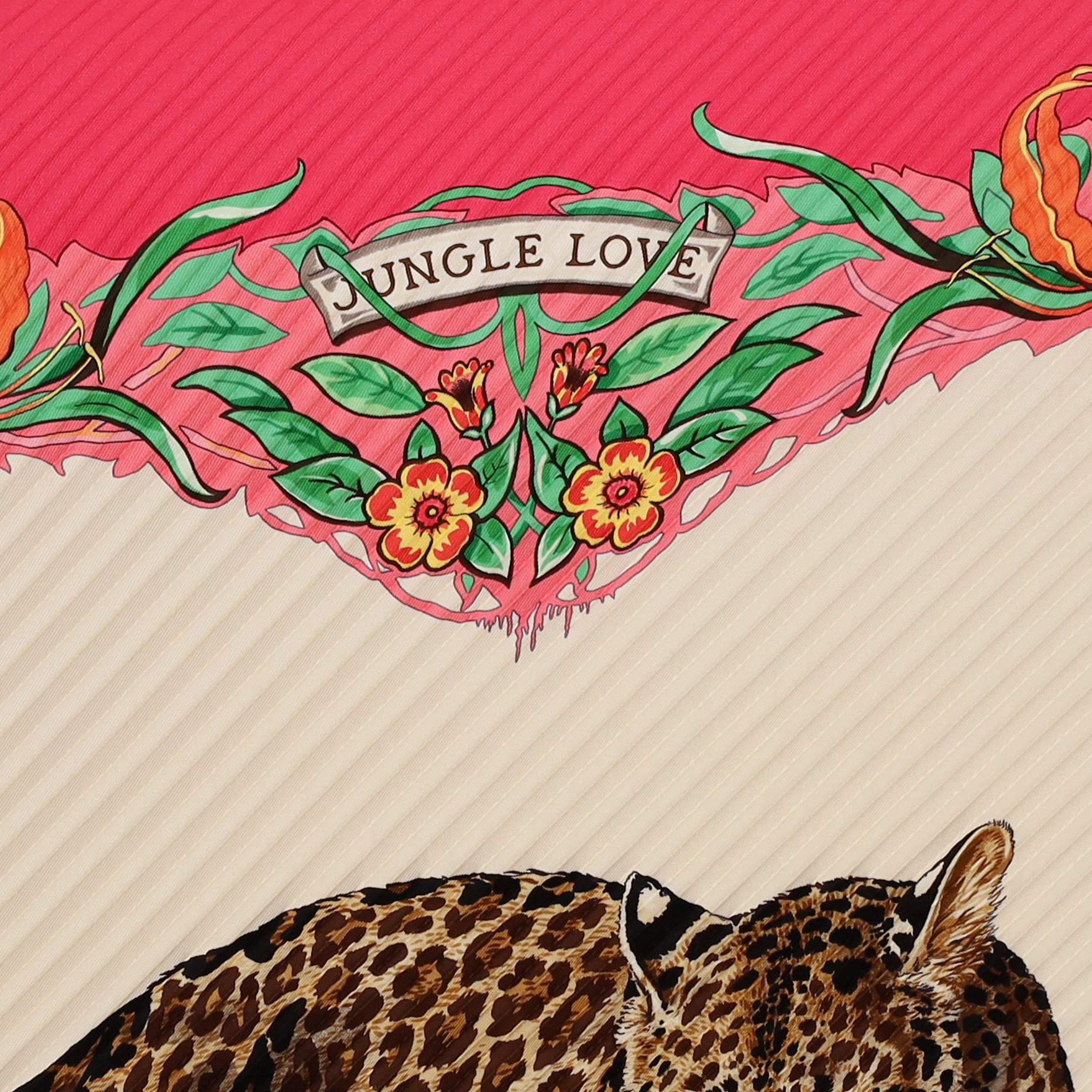 Brand New Boxed Hermès Jungle Love Silk Plisse Scarf Quite Rare