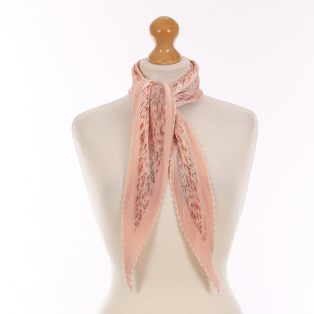 Brand New Boxed Hermès Red Berries Silk Plisse Scarf Quite Rare