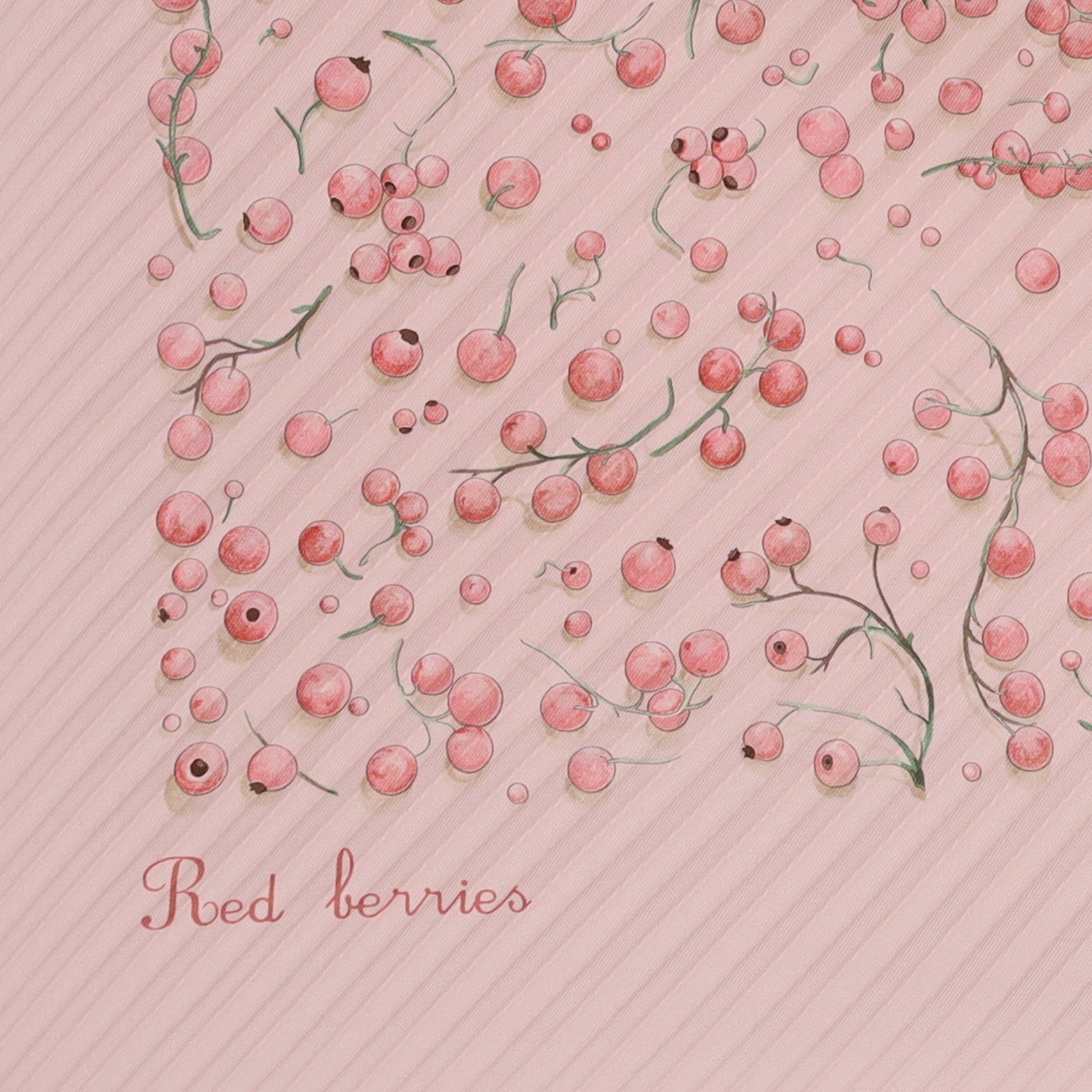 Brand New Boxed Hermès Red Berries Silk Plisse Scarf Quite Rare