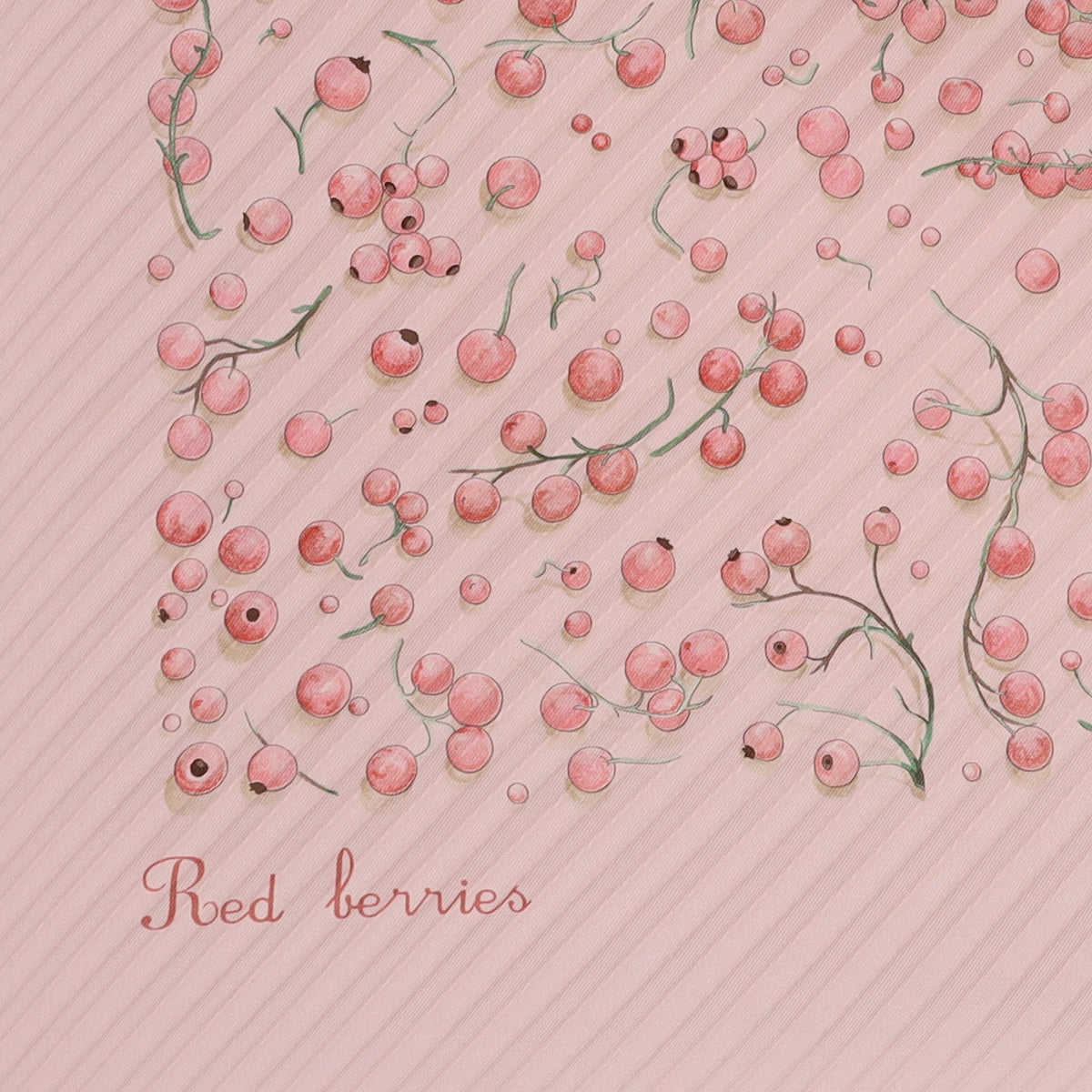 Brand New Boxed Hermès Red Berries Silk Plisse Scarf Quite Rare