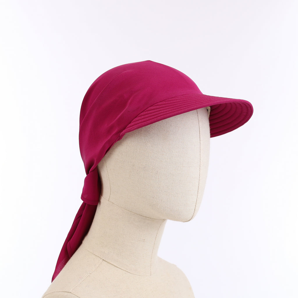 Boxed Hermès Fuchsia Silk Cap