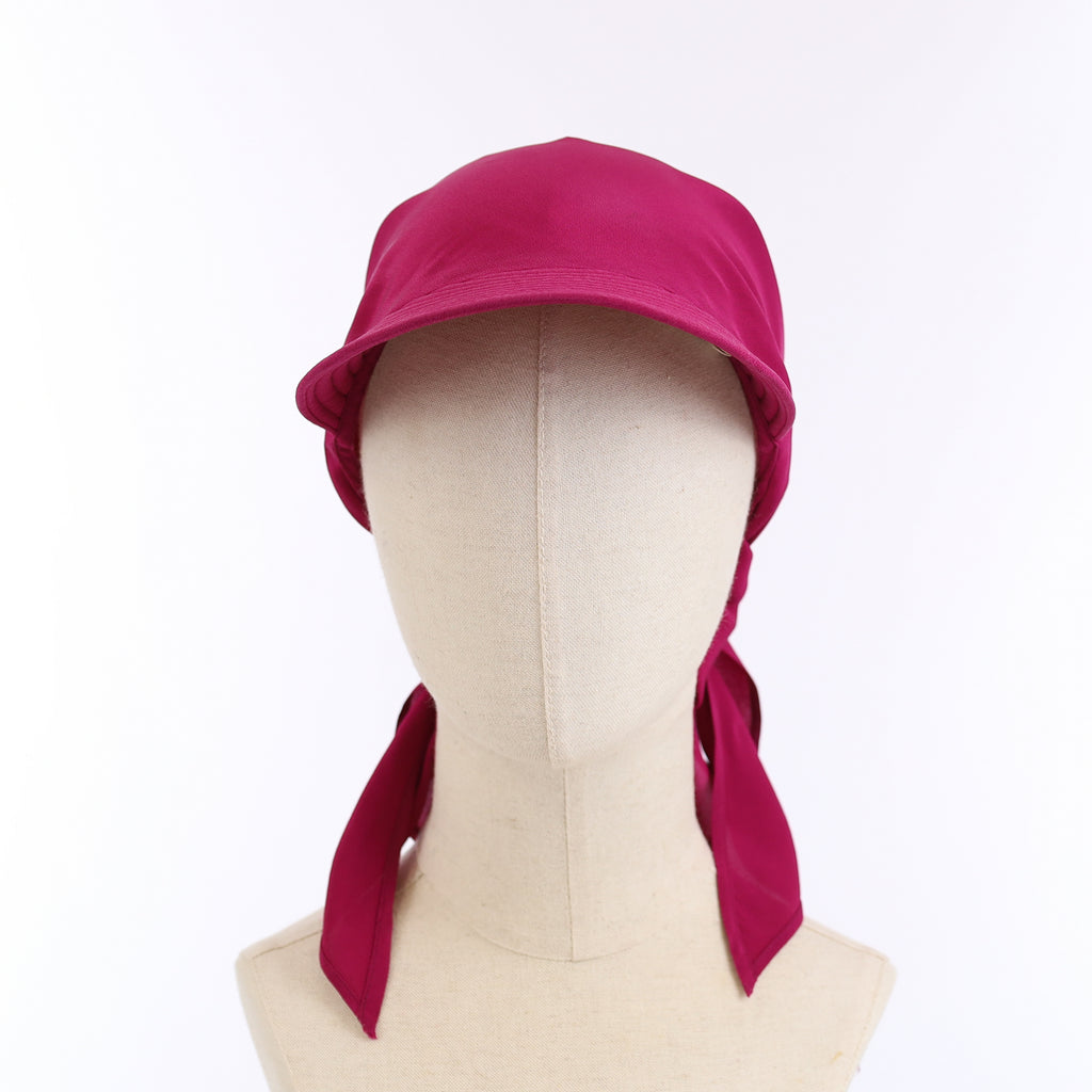 Boxed Hermès Fuchsia Silk Cap