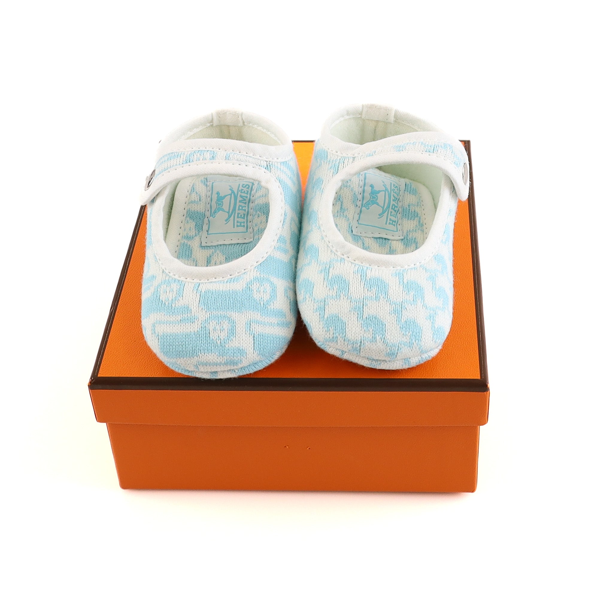 Brand New Boxed Hermès Animaux Pixel Baby Booties