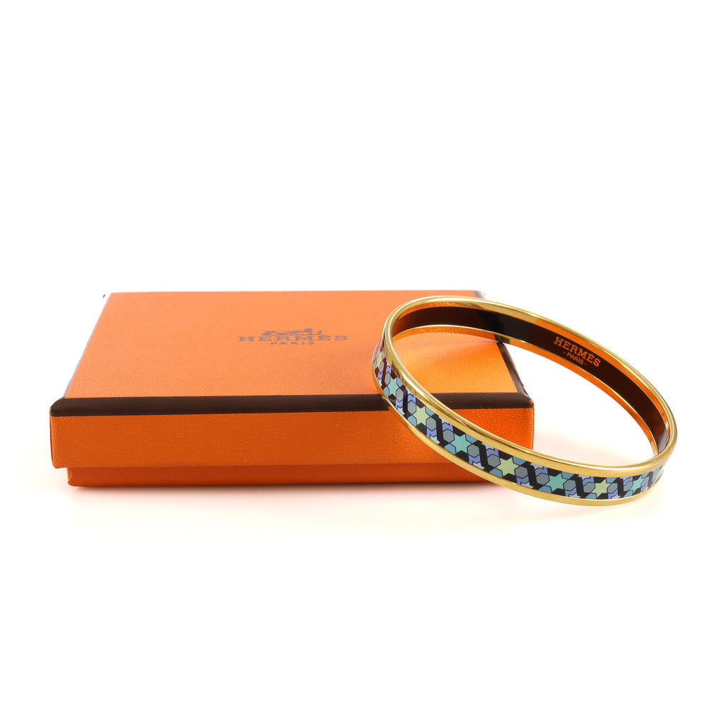 Brand New Boxed Hermès Star Enamel Bangle