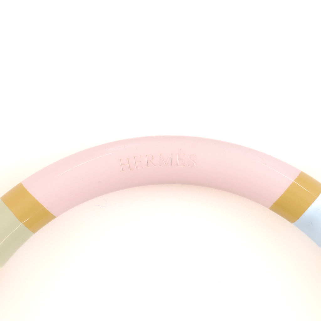 Brand New Boxed Hermès Lacquered Wood Bangle Large