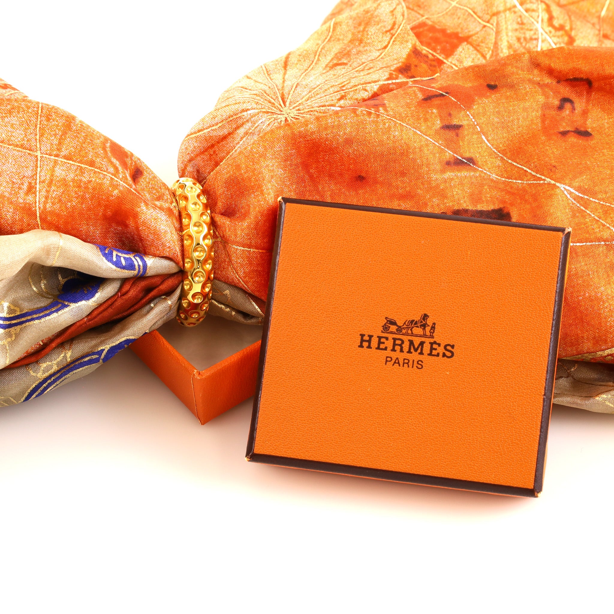 Brand New Boxed Hermès Scarf Ring