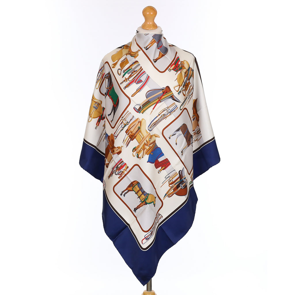 Brand New Gucci Equestrian Tack Vintage Silk Scarf