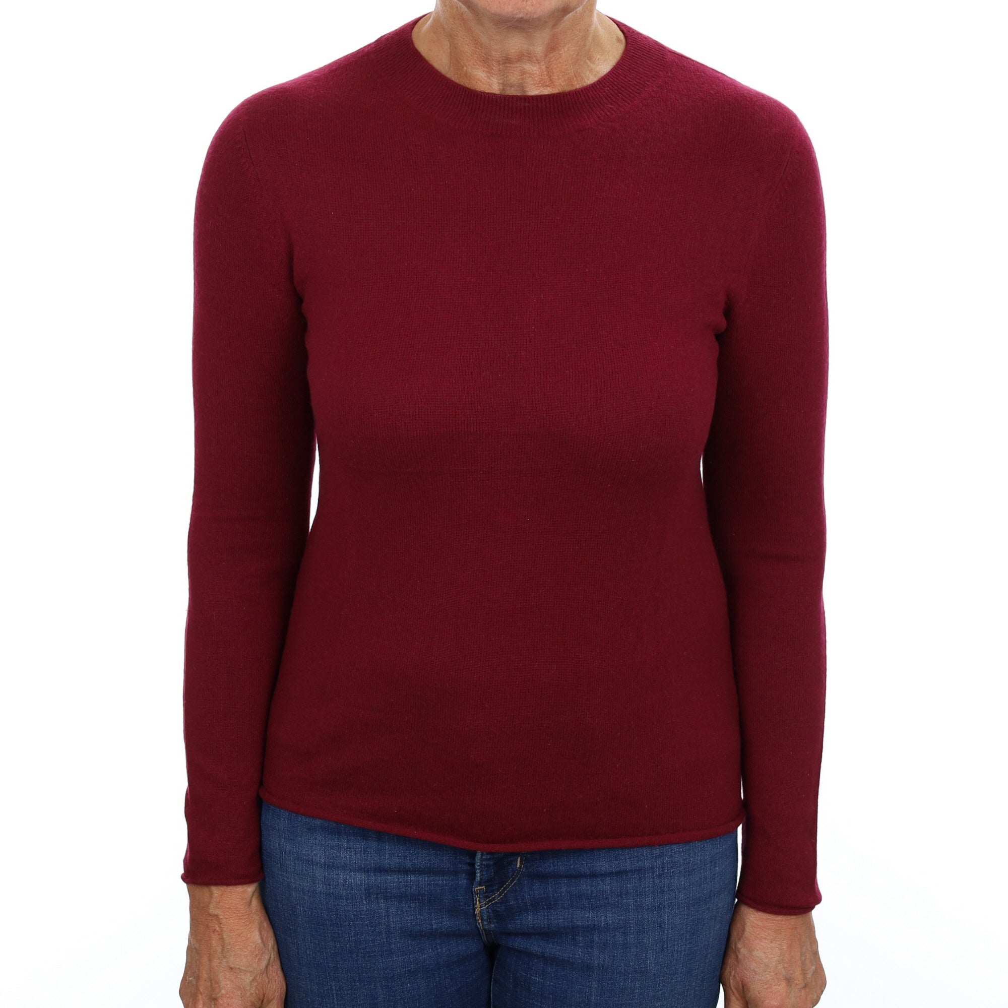 Mulberry Purple Cashmere Crew Neck Jumper Medium
