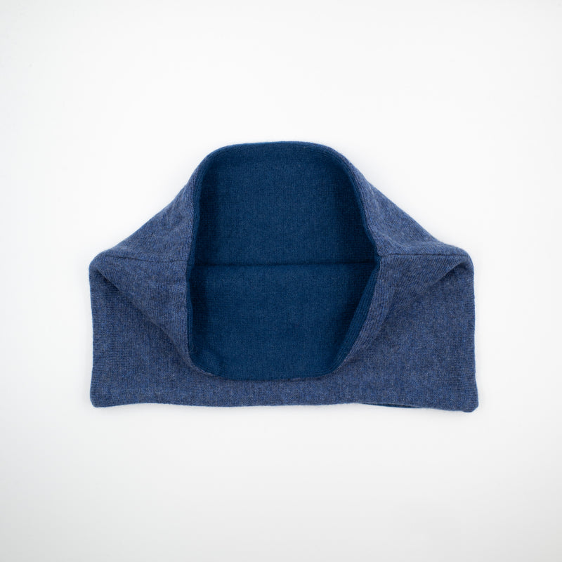 Dark Denim and Petrol Blue Neck Warmer