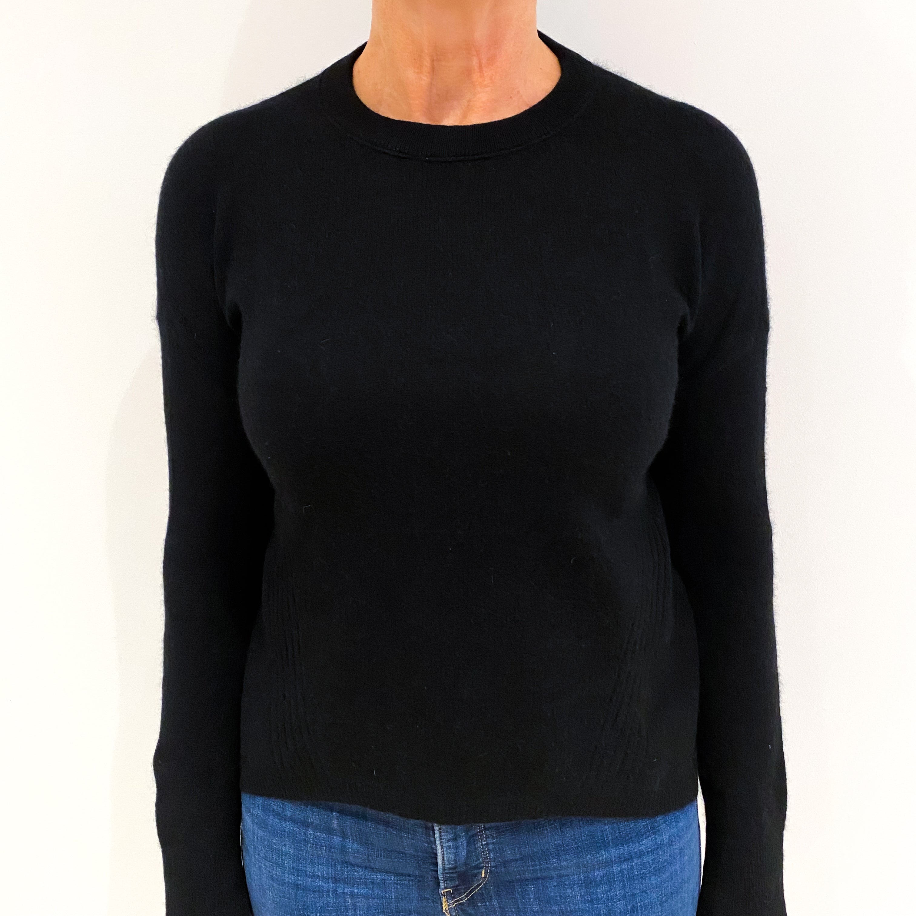 Black Cashmere Crew Neck Jumper