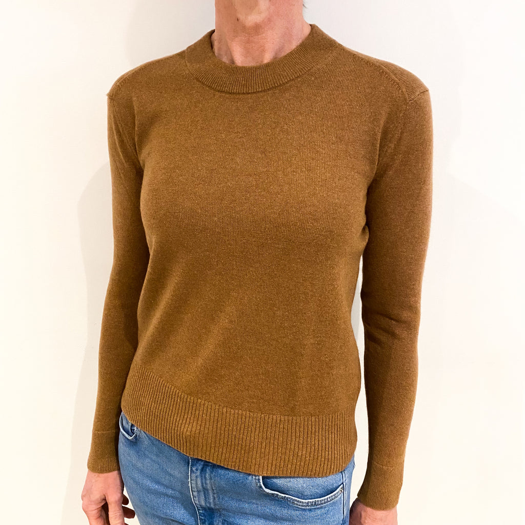 Everlane Butterscotch Brown Cashmere Crew Neck Jumper Small