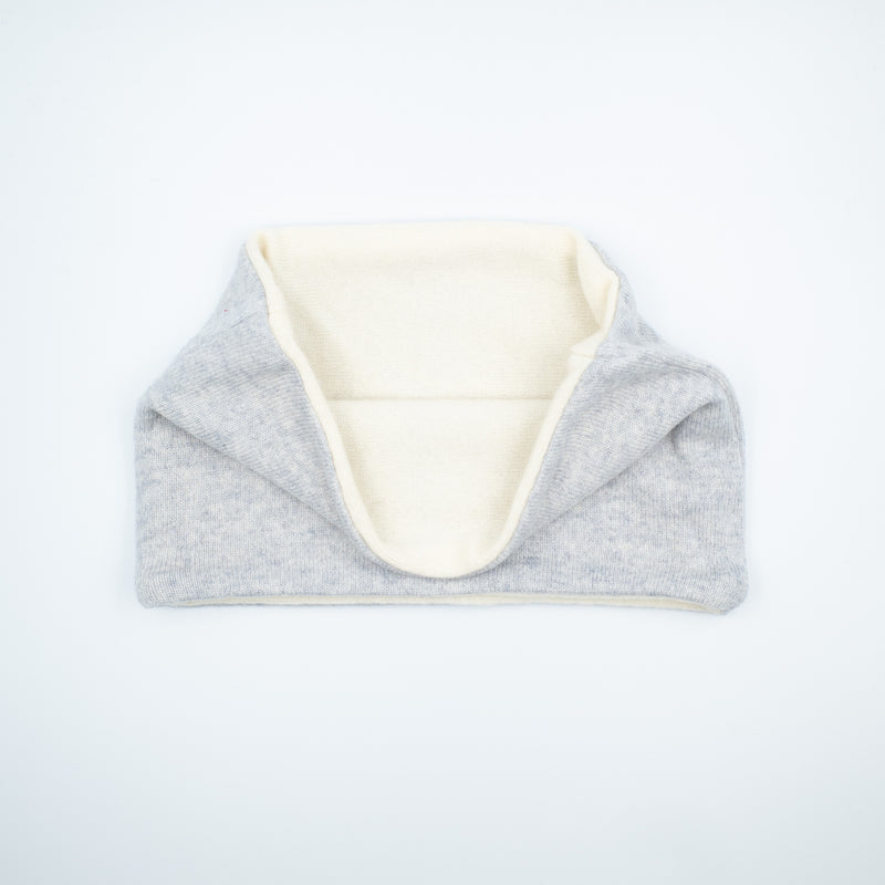 Smoke Grey and Cream Neck Warmer