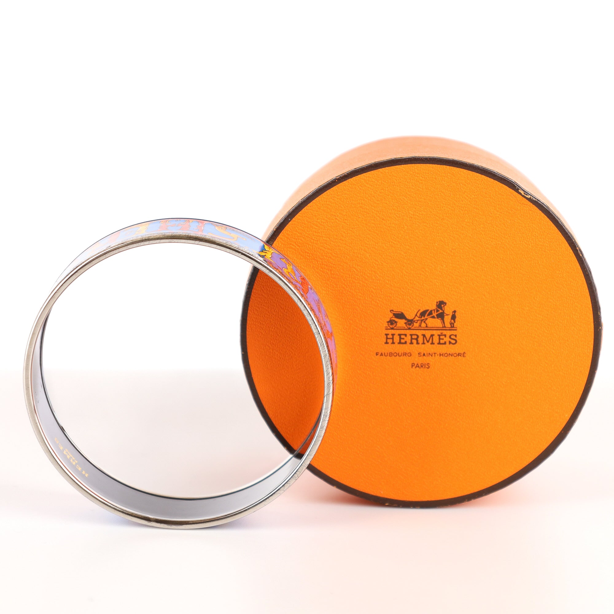 Boxed Hermès Alphabet Bangle Bracelet Medium