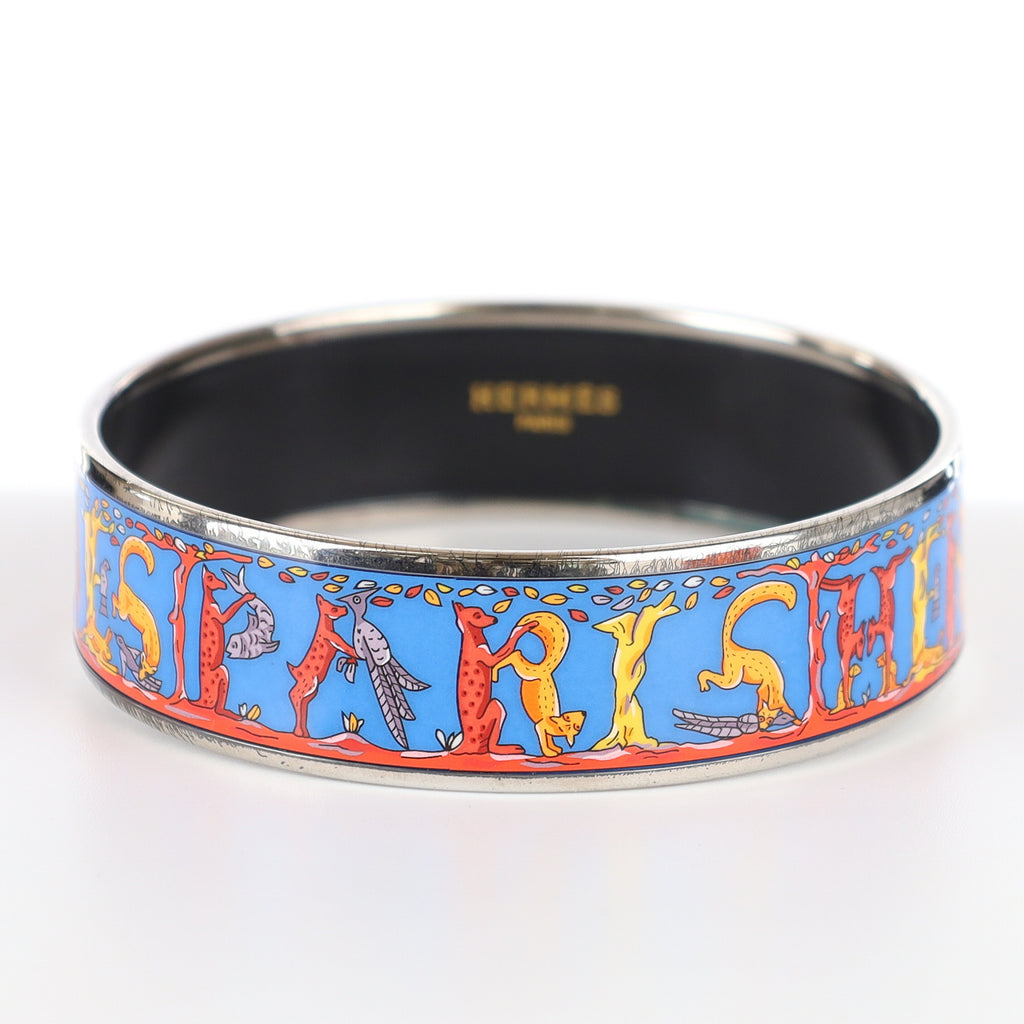 Boxed Hermès Alphabet Bangle Bracelet Medium