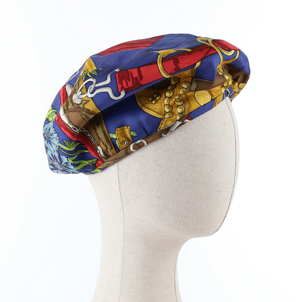 Boxed Hermés Aux Champs Silk Beret Hat