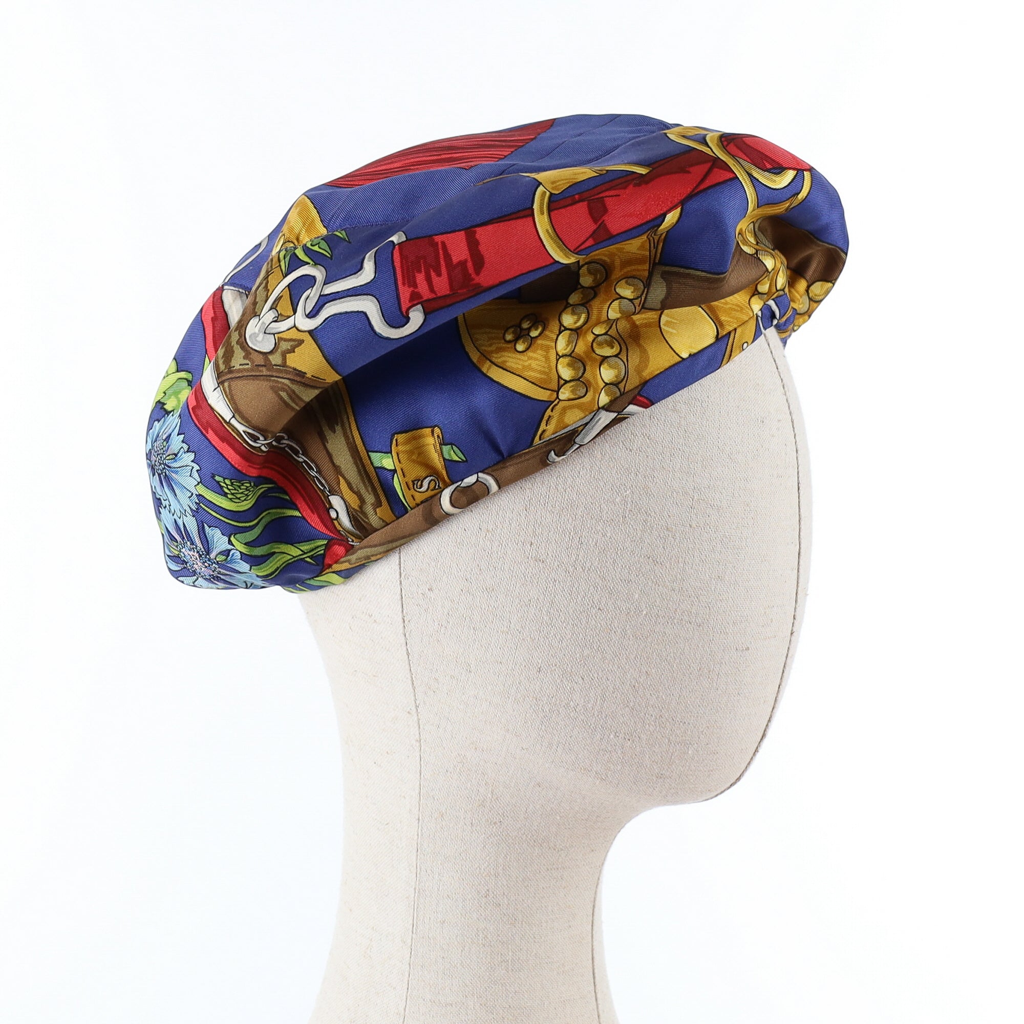 Boxed Hermés Aux Champs Silk Beret Hat