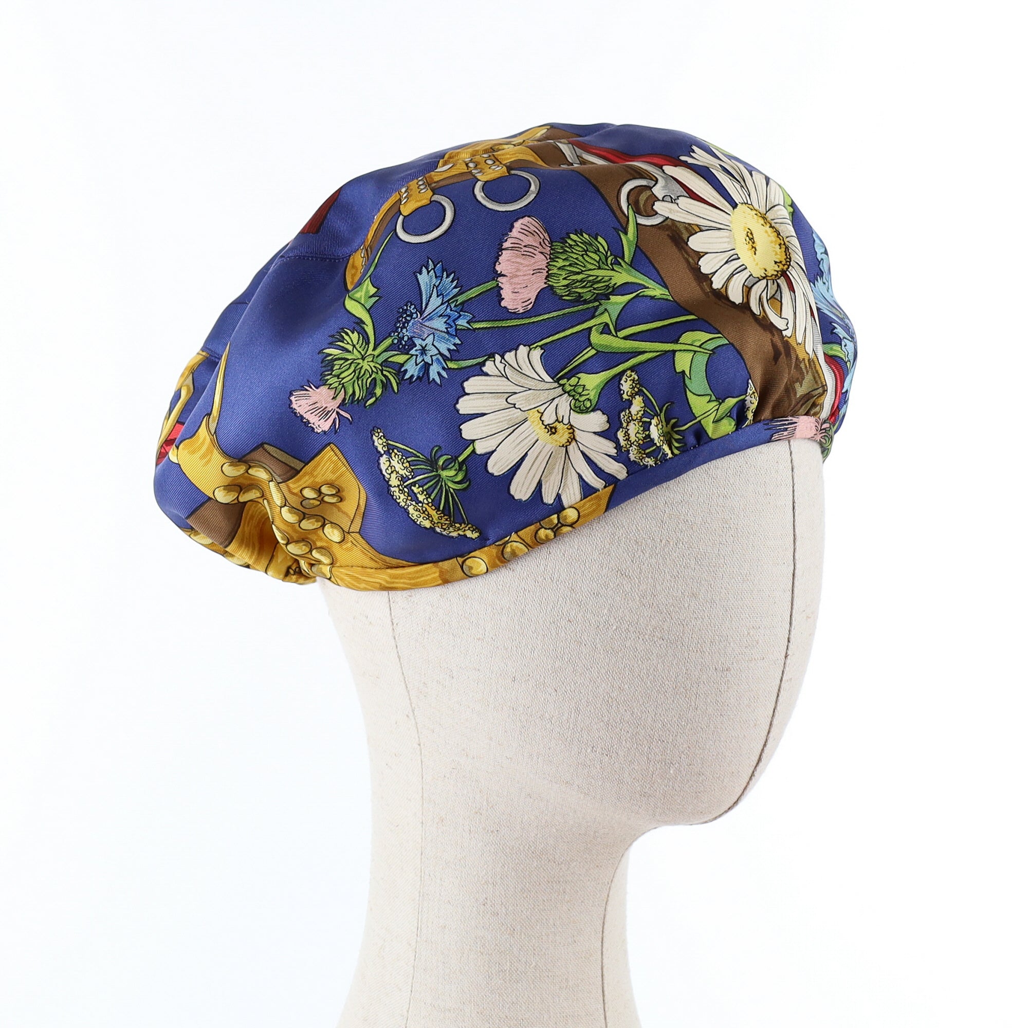 Boxed Hermés Aux Champs Silk Beret Hat