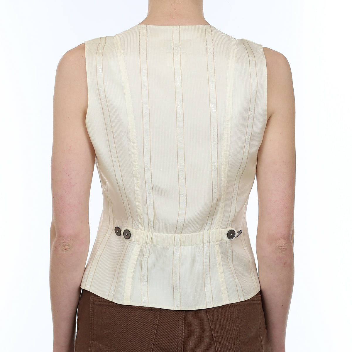 Hermès V Neck Les Bolides Vintage Silk Waistcoat