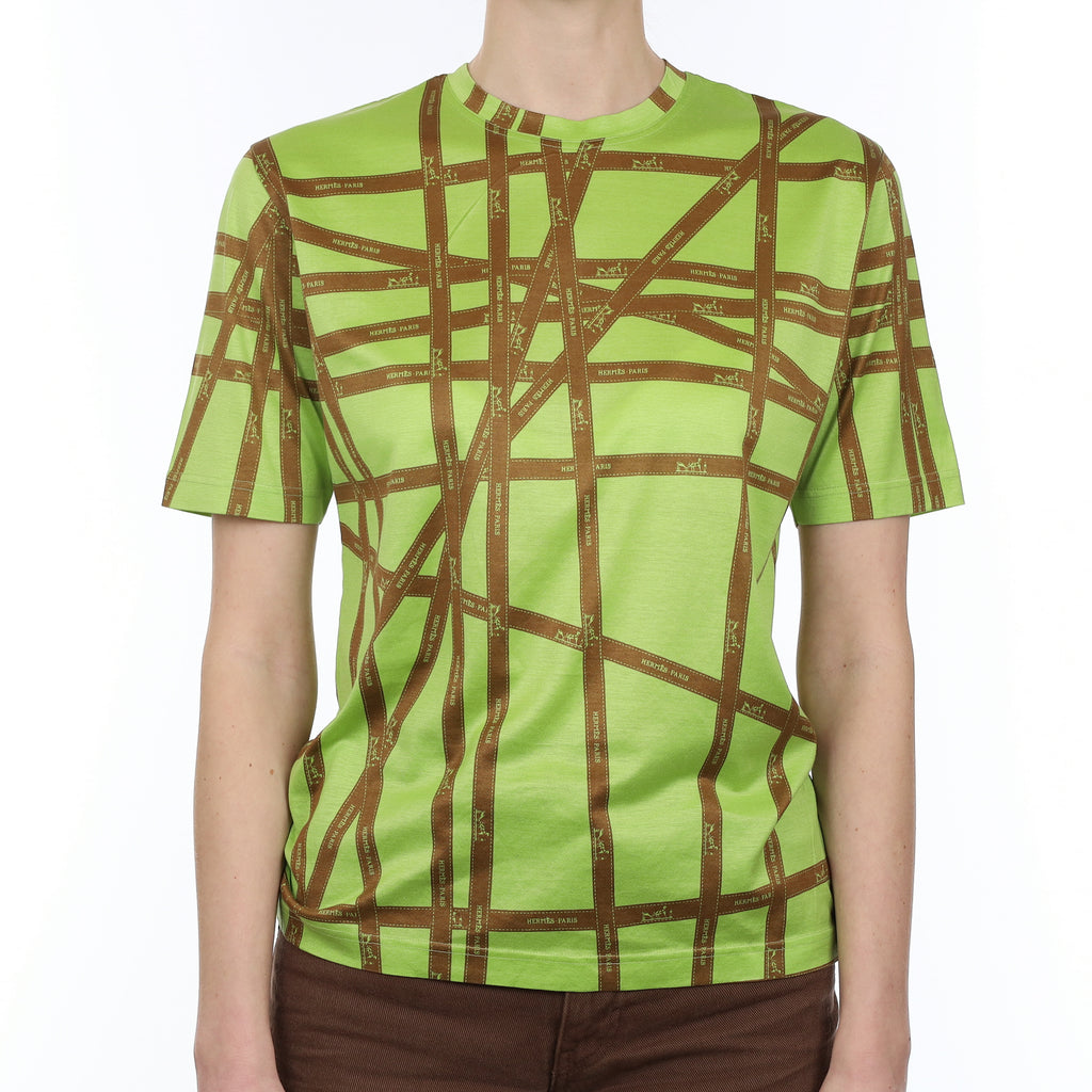 Pristine Hermès Green and Brown T-Shirt