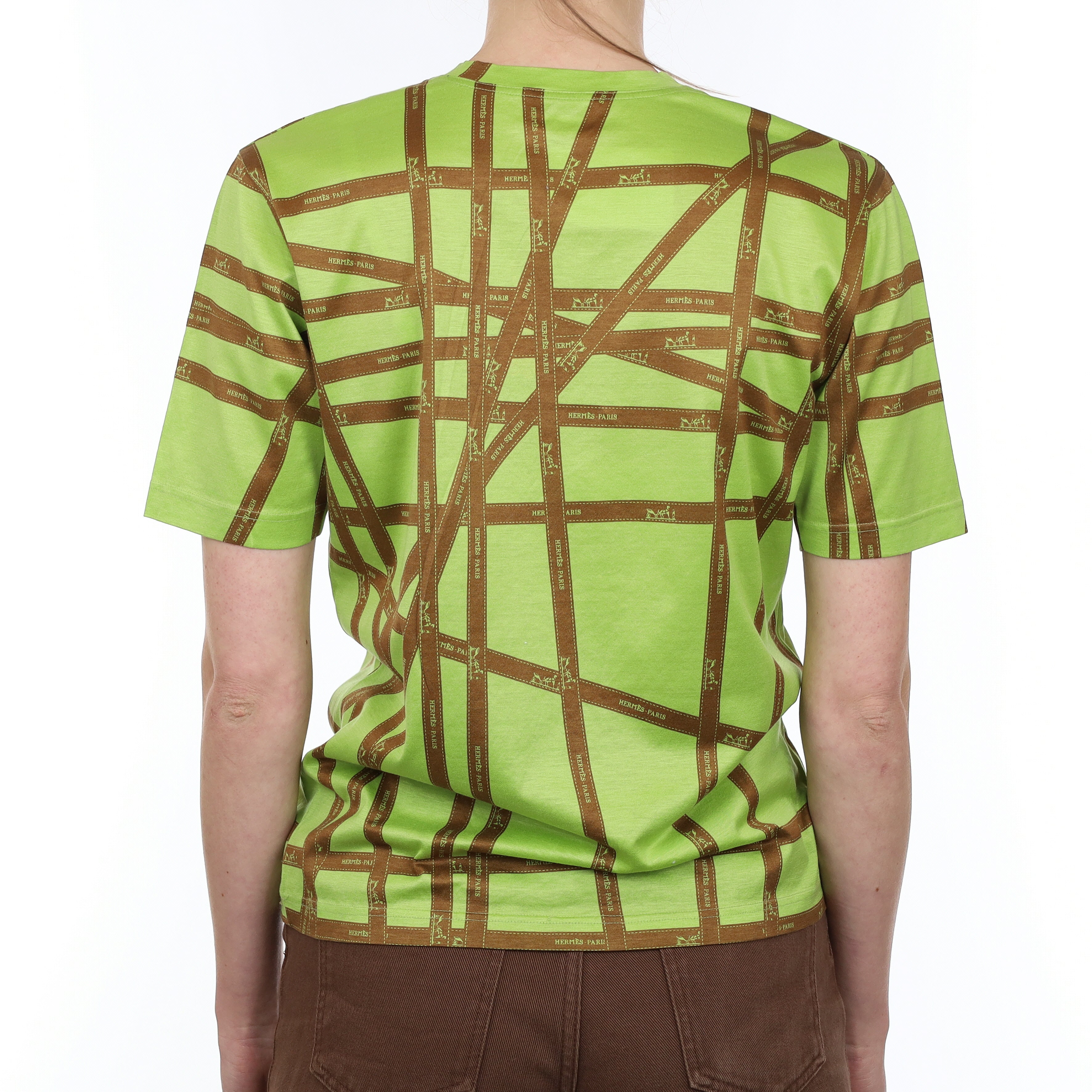 Pristine Hermes Green and Brown T-Shirt