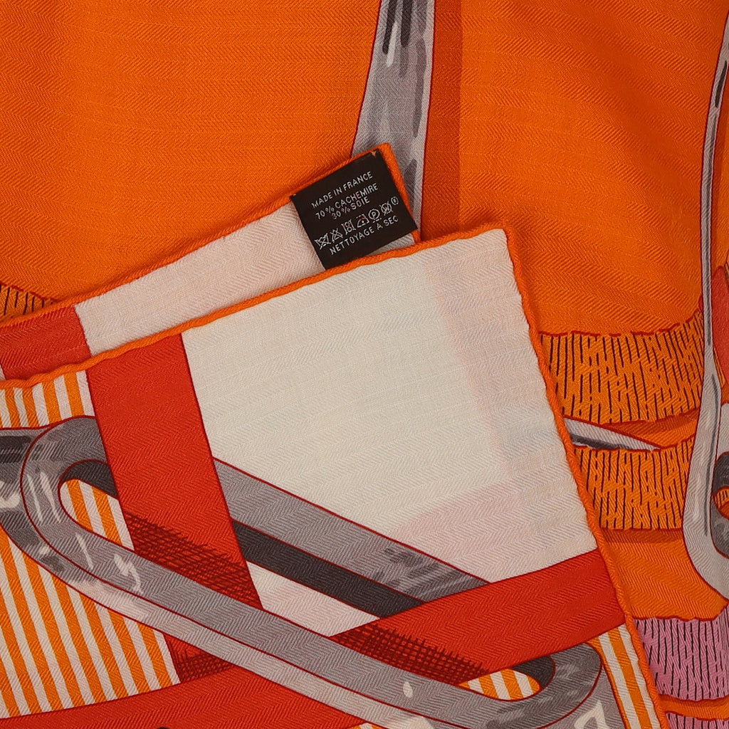 Brand New Boxed Hermès Mors à Jouets Cashmere and Silk Shawl