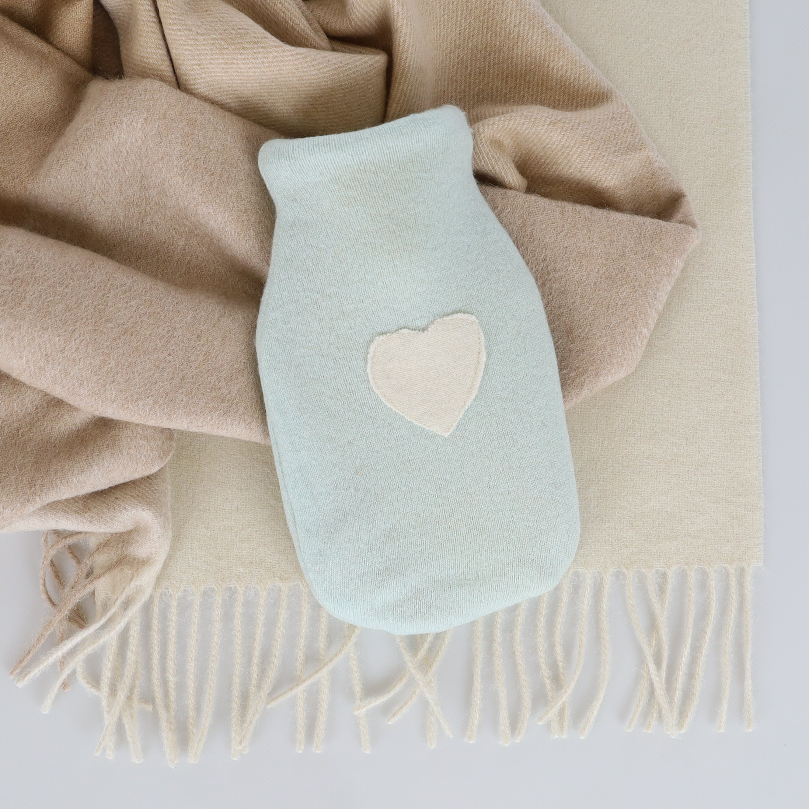 Ice Blue Cashmere Small Hot Water Bottle
