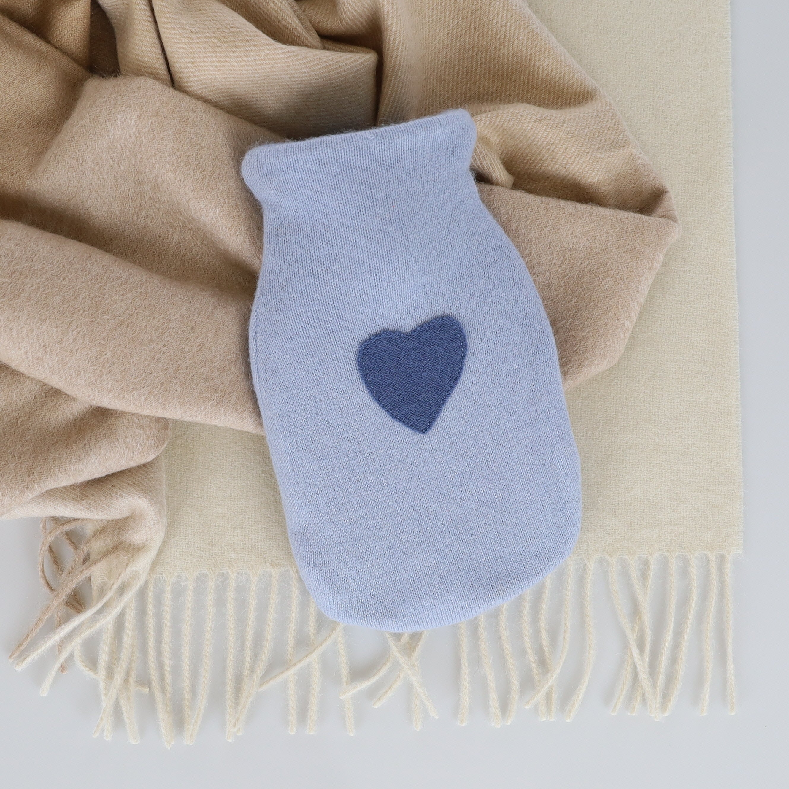 Baby Blue Cashmere Small Hot Water Bottle