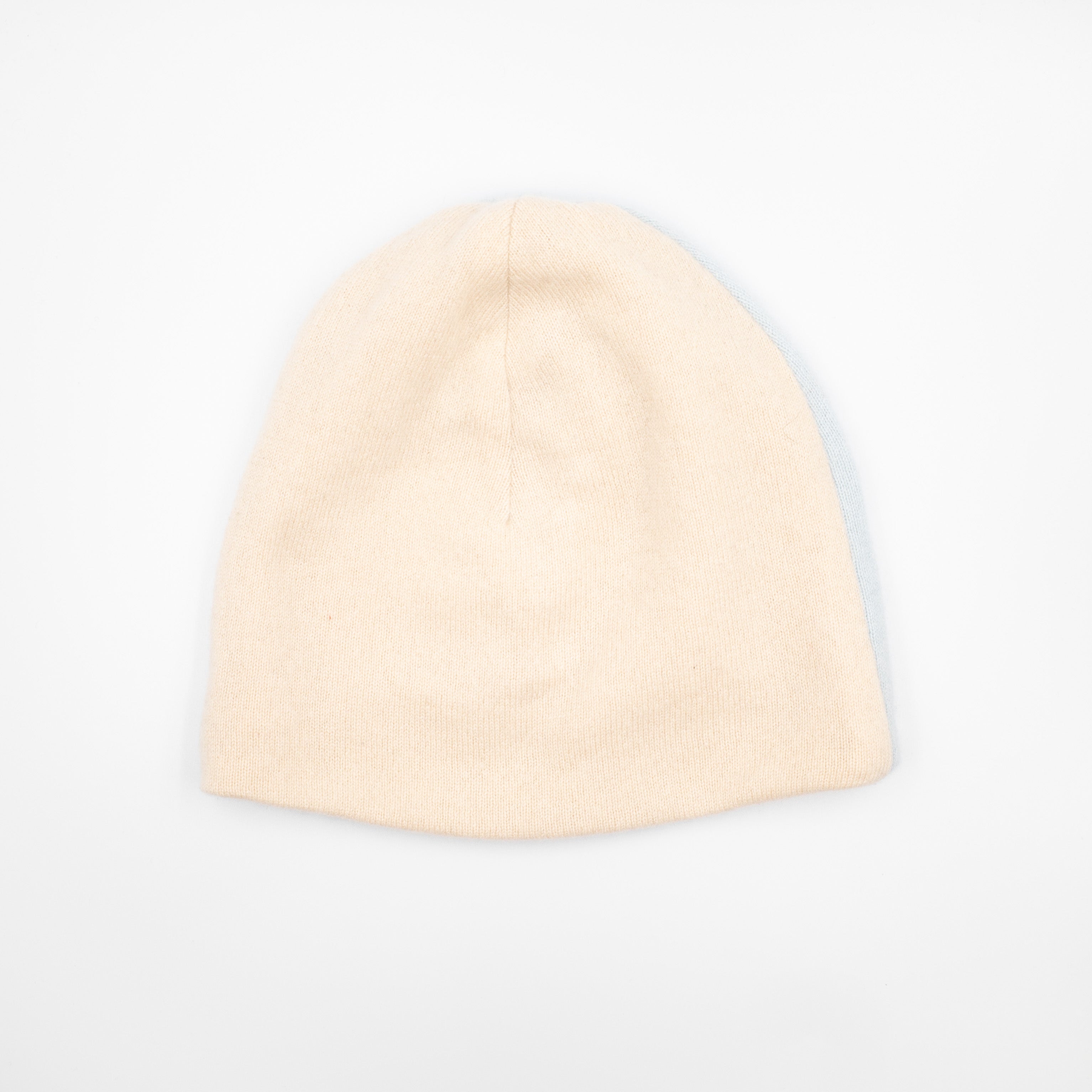 Pale Blue and Ivory Beanie Hat