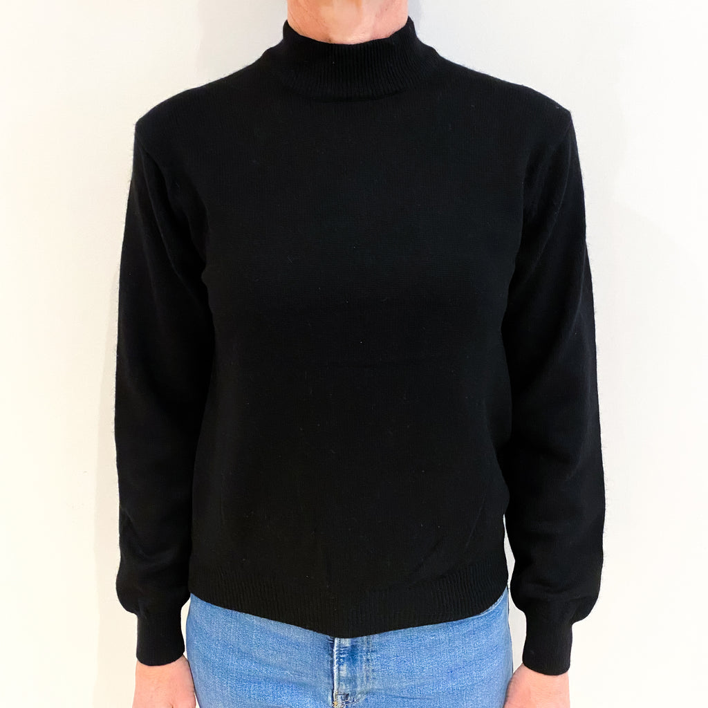 Black Cashmere Turtle Neck Jumper Small