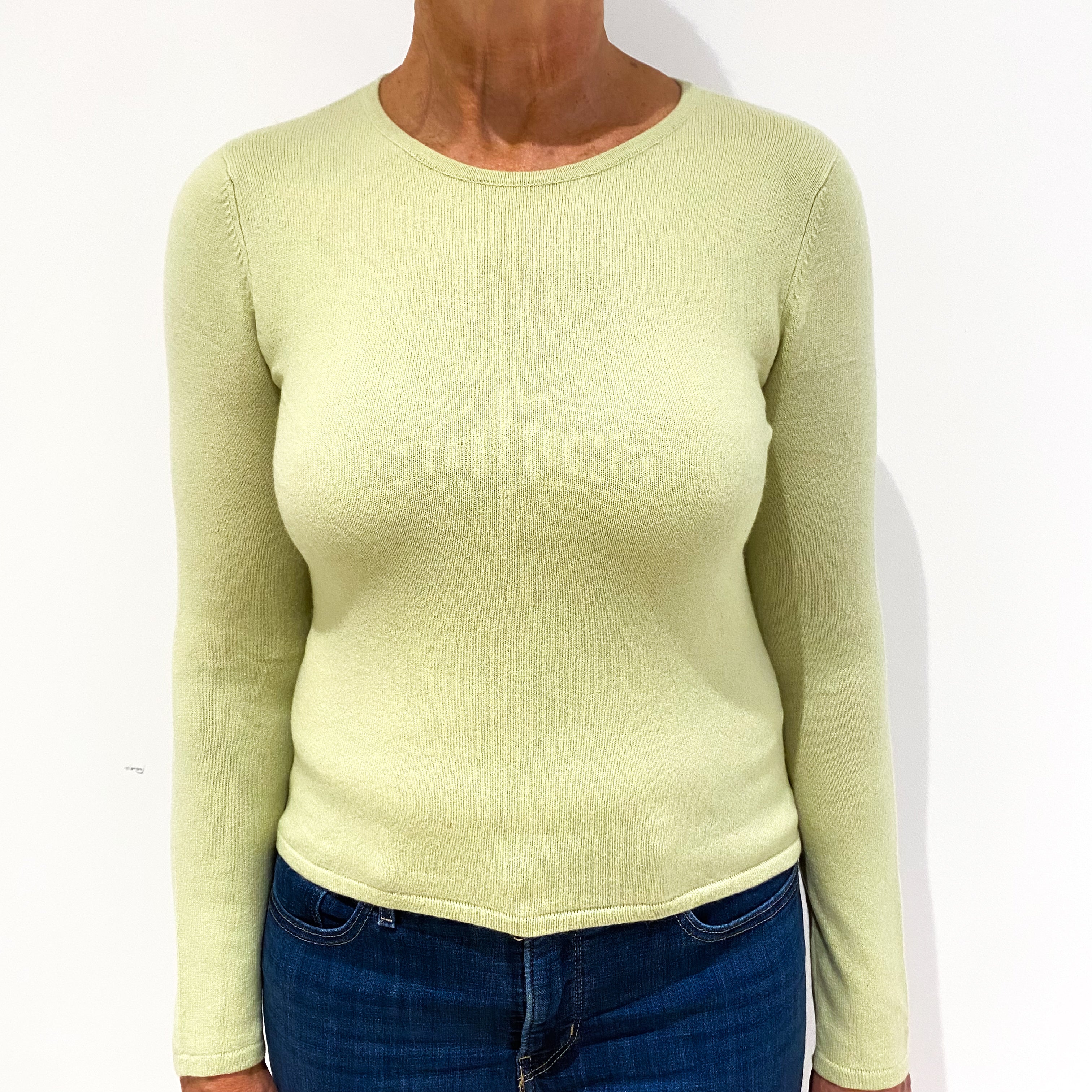 Like Green Cashmere Crew Neck Jumper Medium