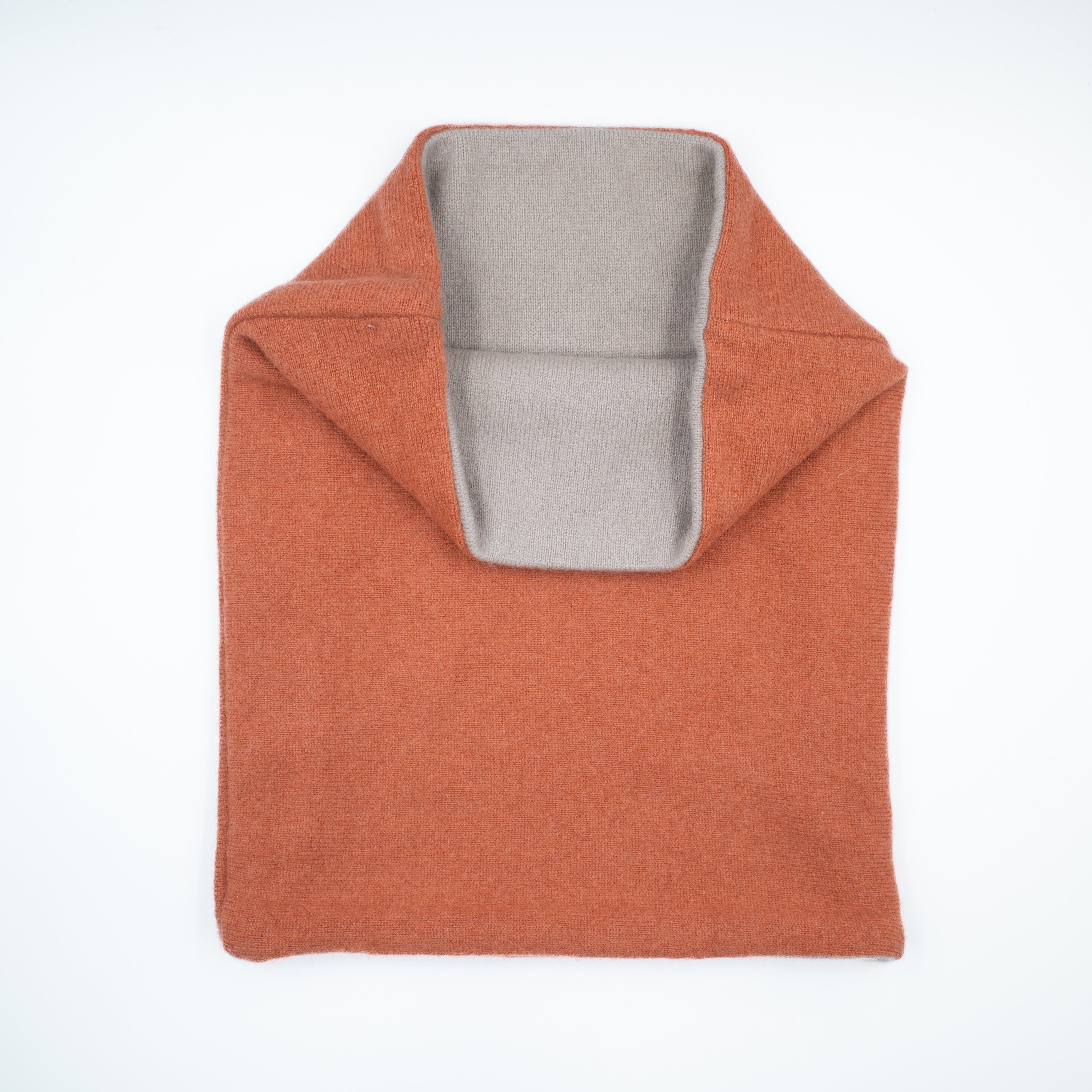 Terracotta Orange and Clay Double Layered Snood