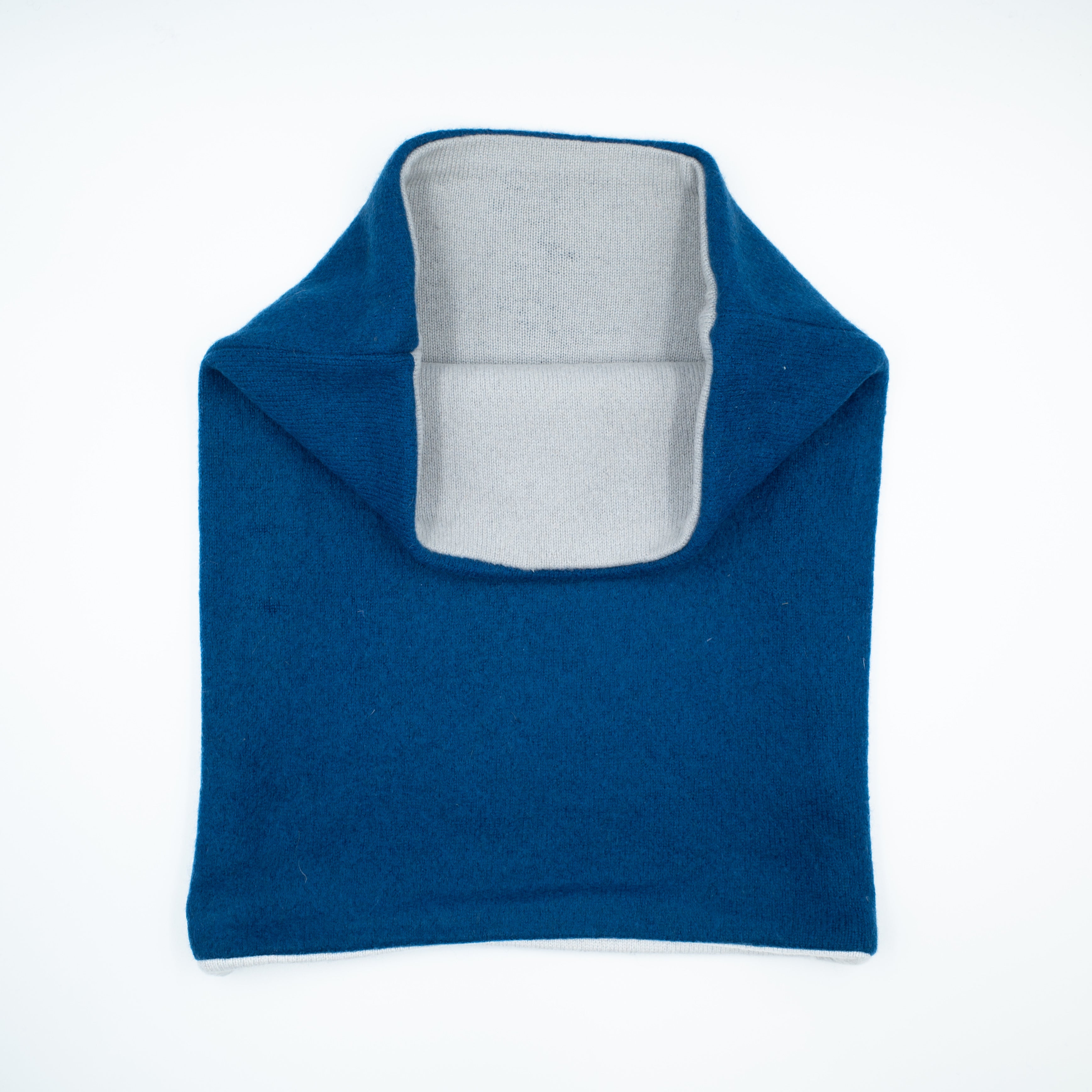 Men’s Teal and Palest Blue Double Layered Snood