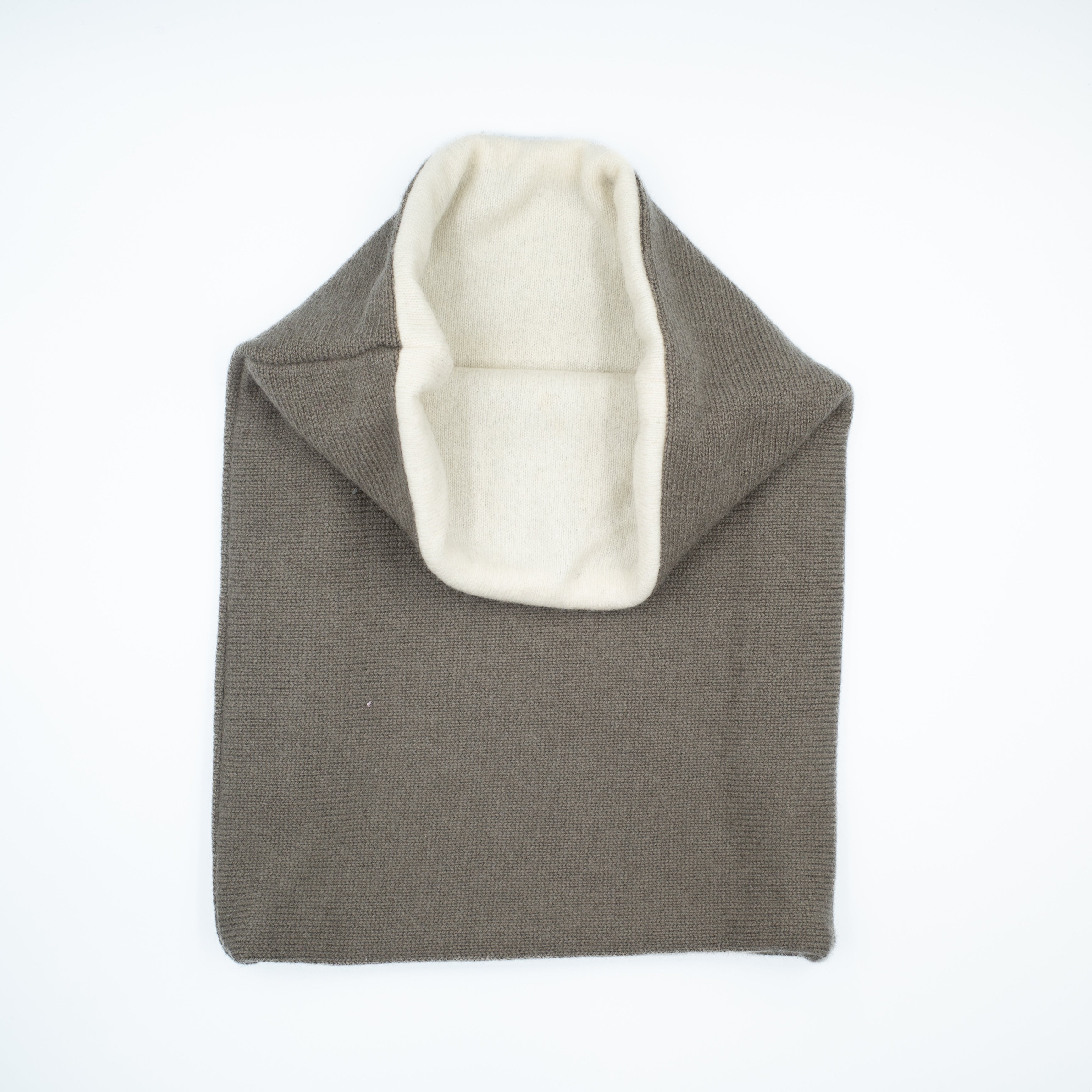 Mouse Brown and Cream Double Layered Snood