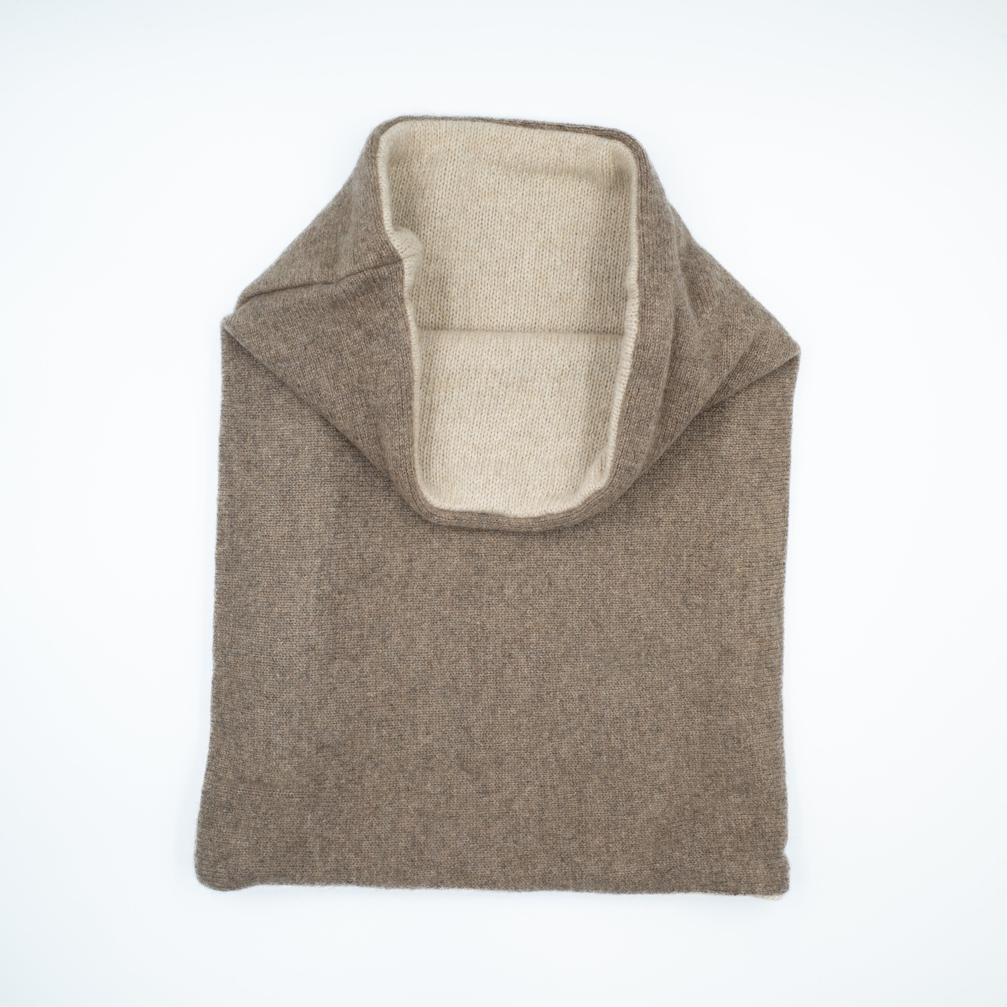 Taupe and Oatmeal Double Layered Snood