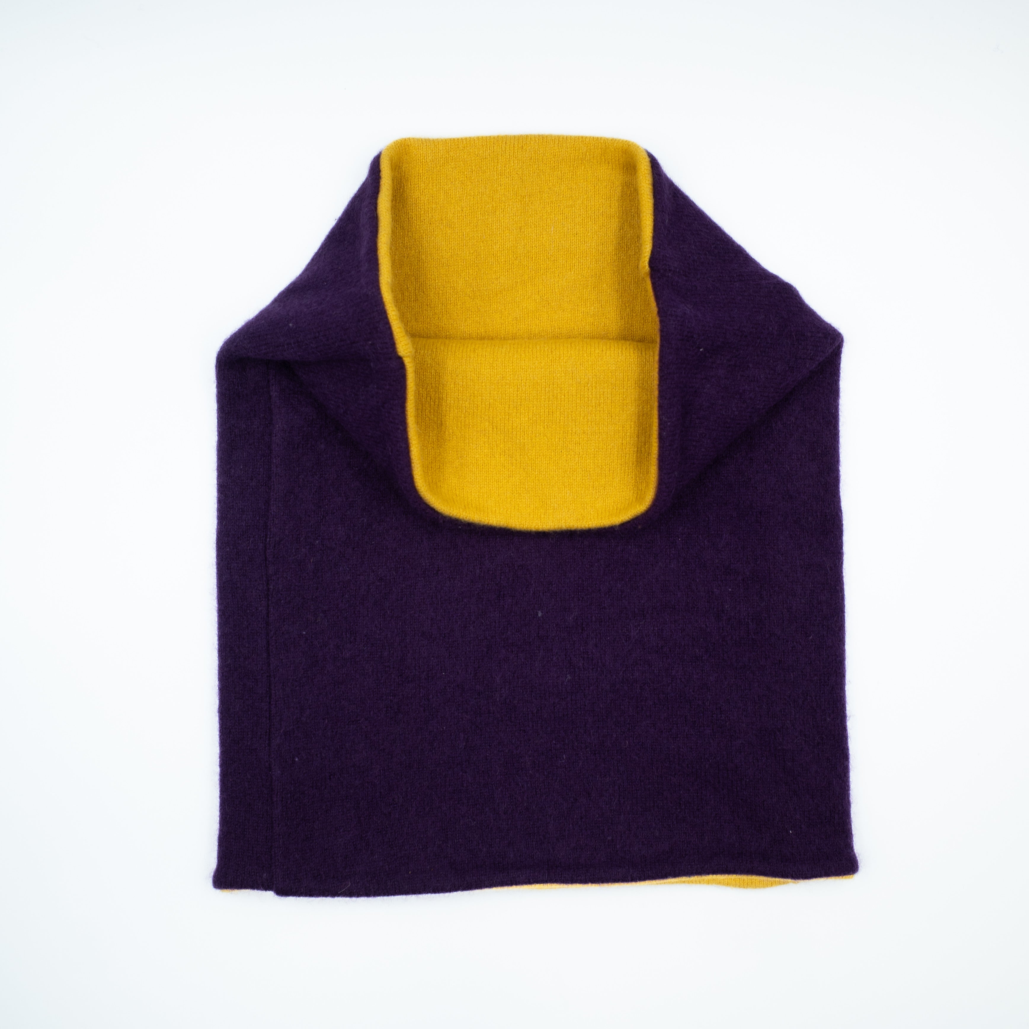 Imperial Purple and Mustard Yellow Double Layered Snood