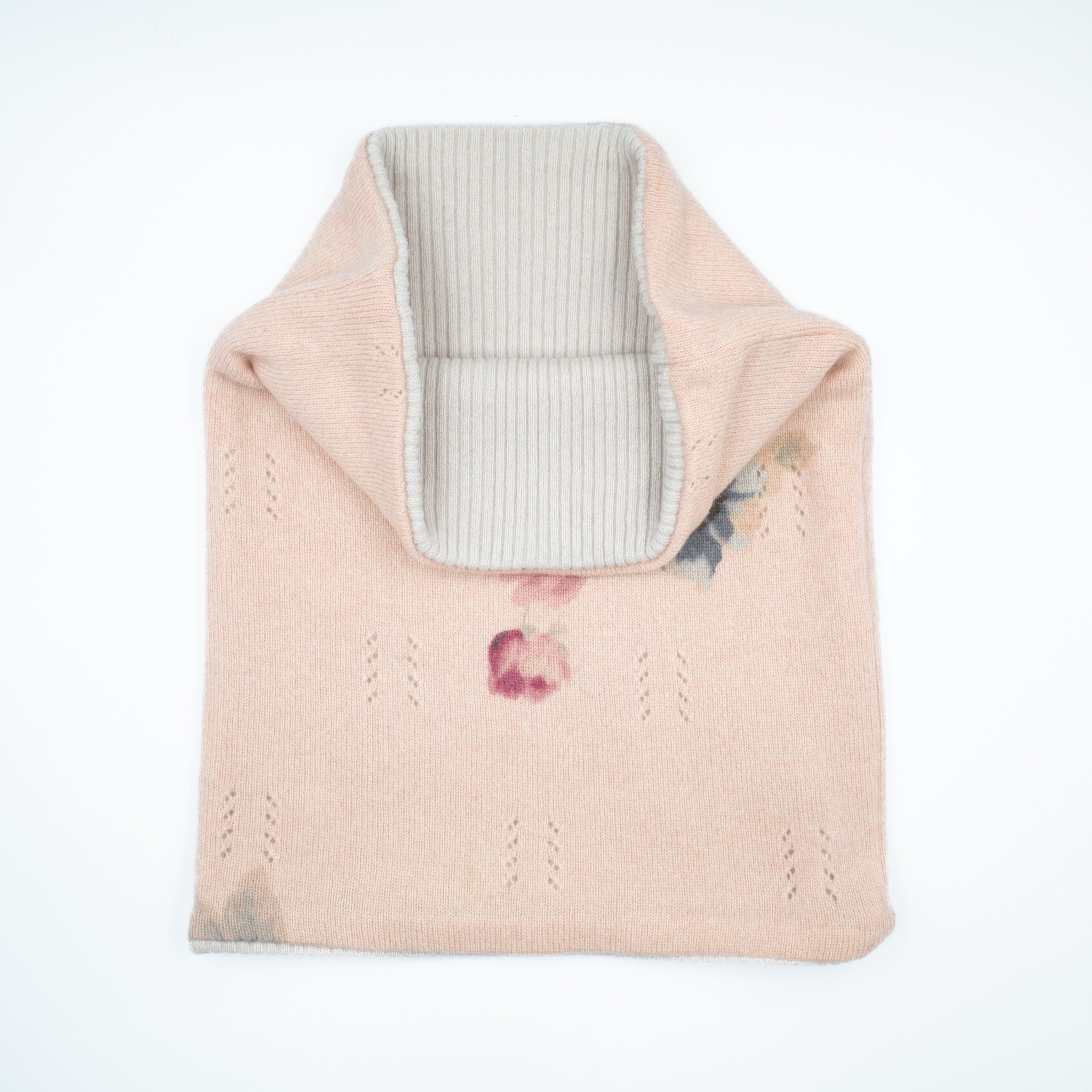Baby Pink Floral Luxury Double Layered Snood