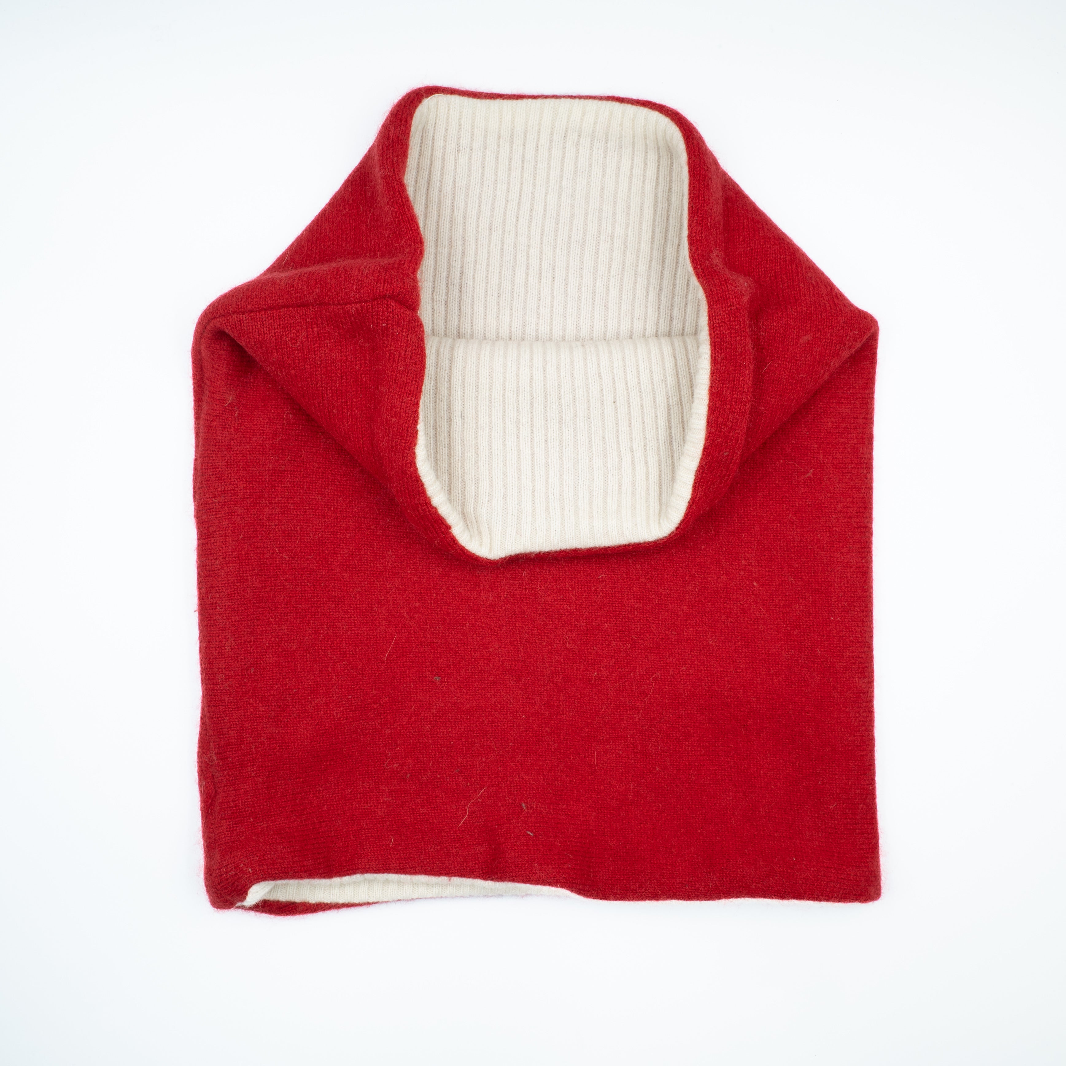 Postbox Red and Cream Luxury Double Layered Snood