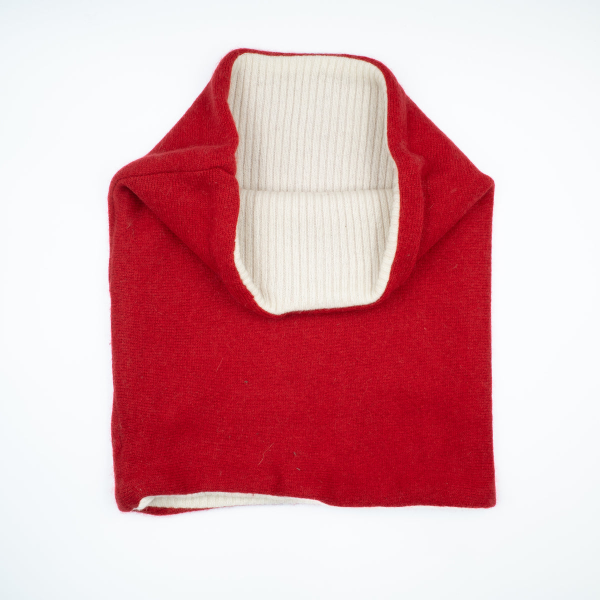 Postbox Red and Cream Luxury Double Layered Snood