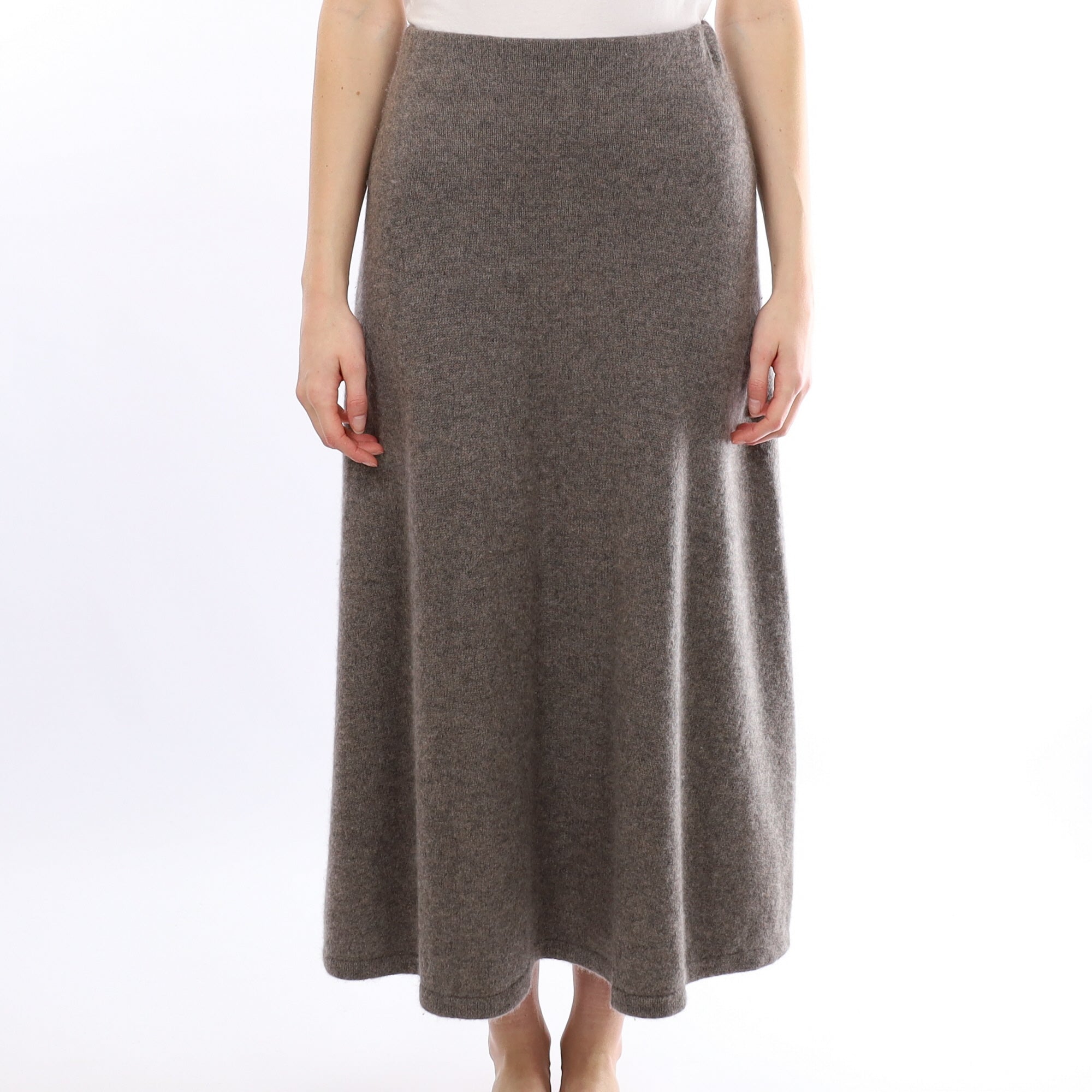 Mink Cashmere Long A Line Skirt Small