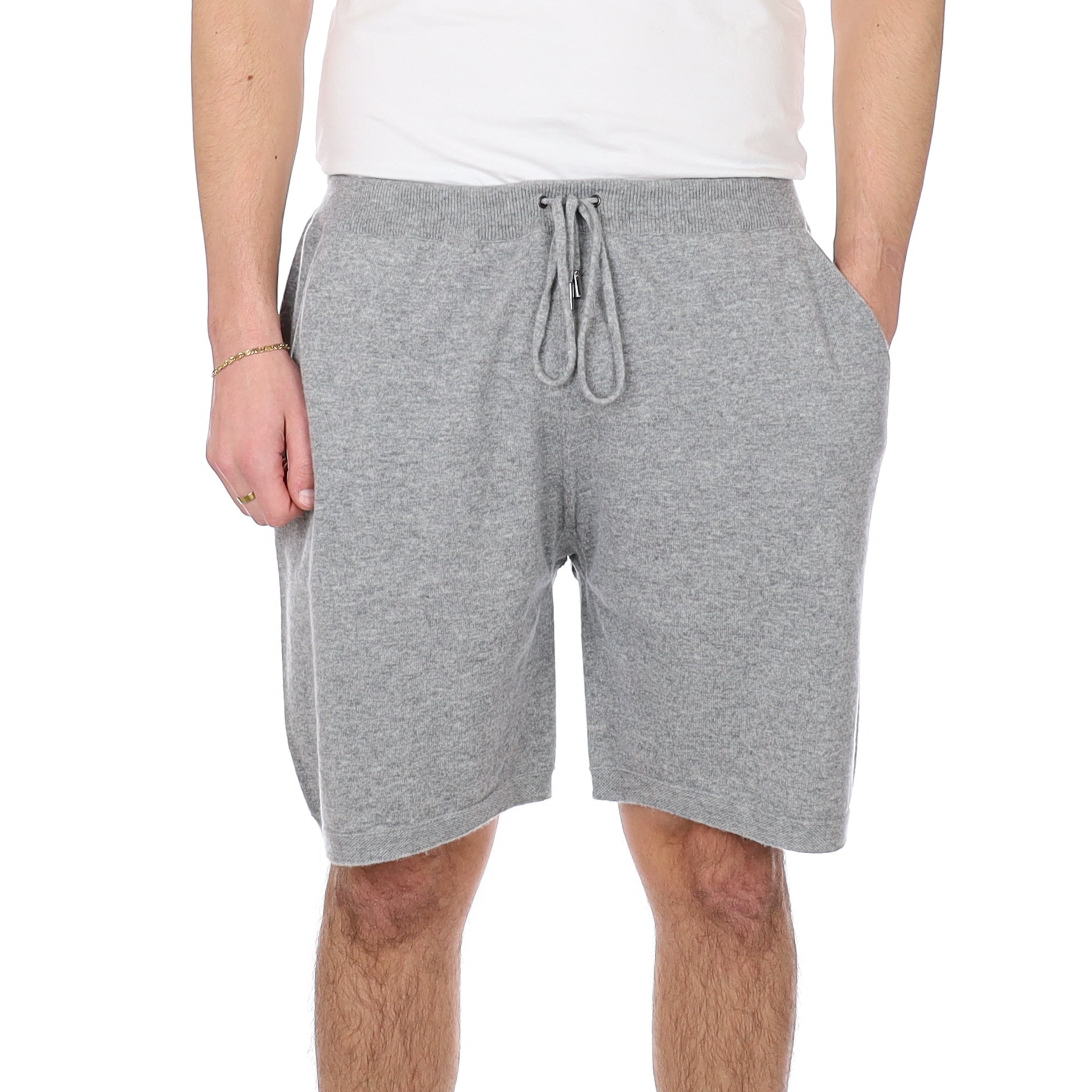Men’s Brand New Scottish Smoke Grey Cashmere Lounge Shorts XXL